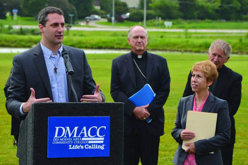 Press conference on Laudato Si’ in Iowa.