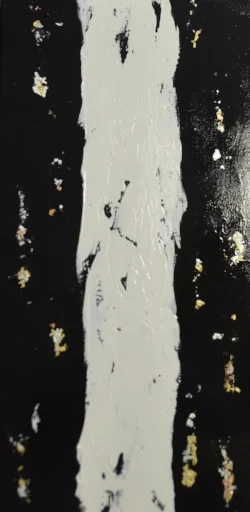 Aspen black white color white power god Giancarlo Ginocchio Atlanta semi abstract fine art trees mixed media acrylic oil paintings painting artwork gcg painting pieces gallery ATL 