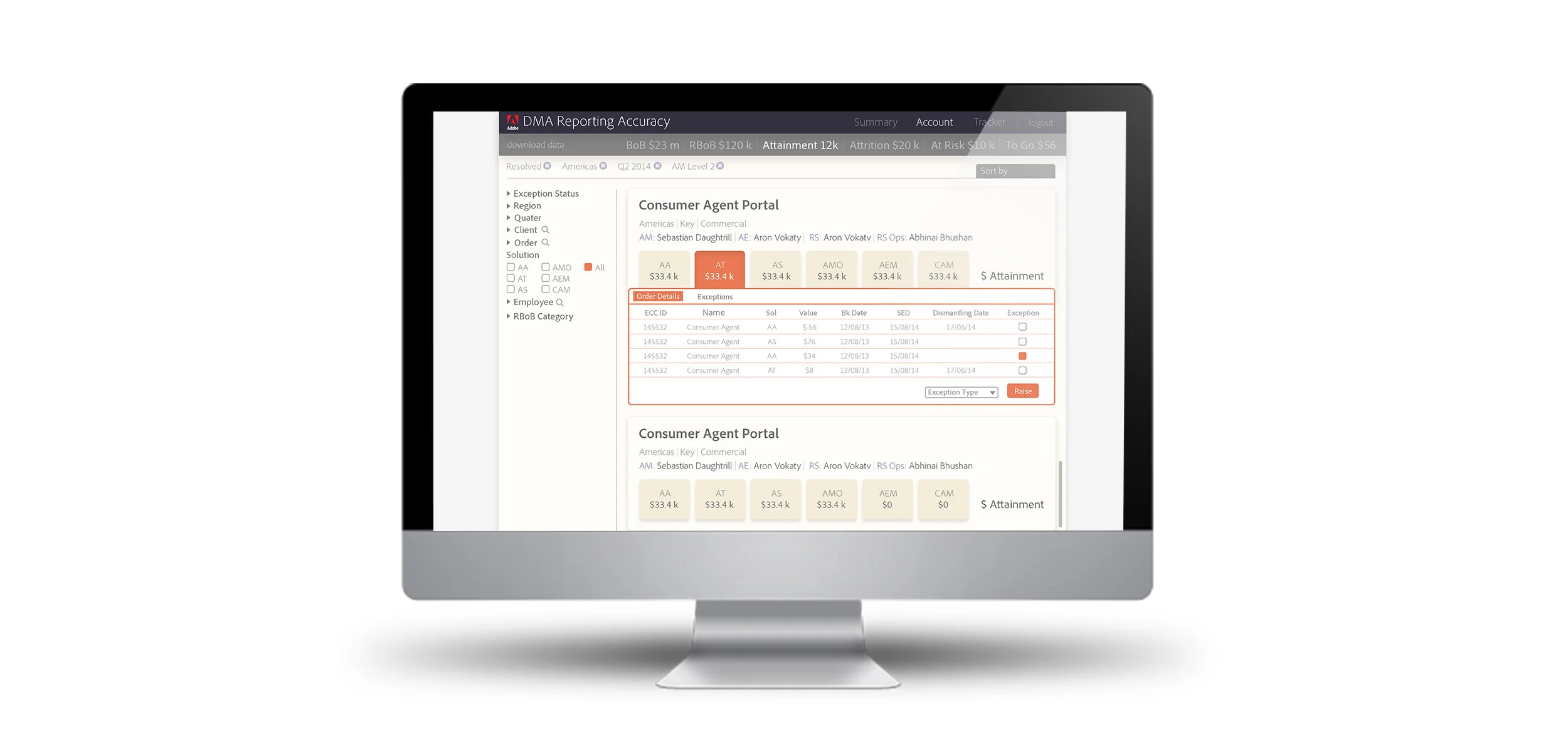   The Reporting Accuracy tool was created to make reporting more accurate. We created a web-based application to: streamline the process of raising these exceptions, provide all the necessary information, visibility to the exceptions raised and a wor