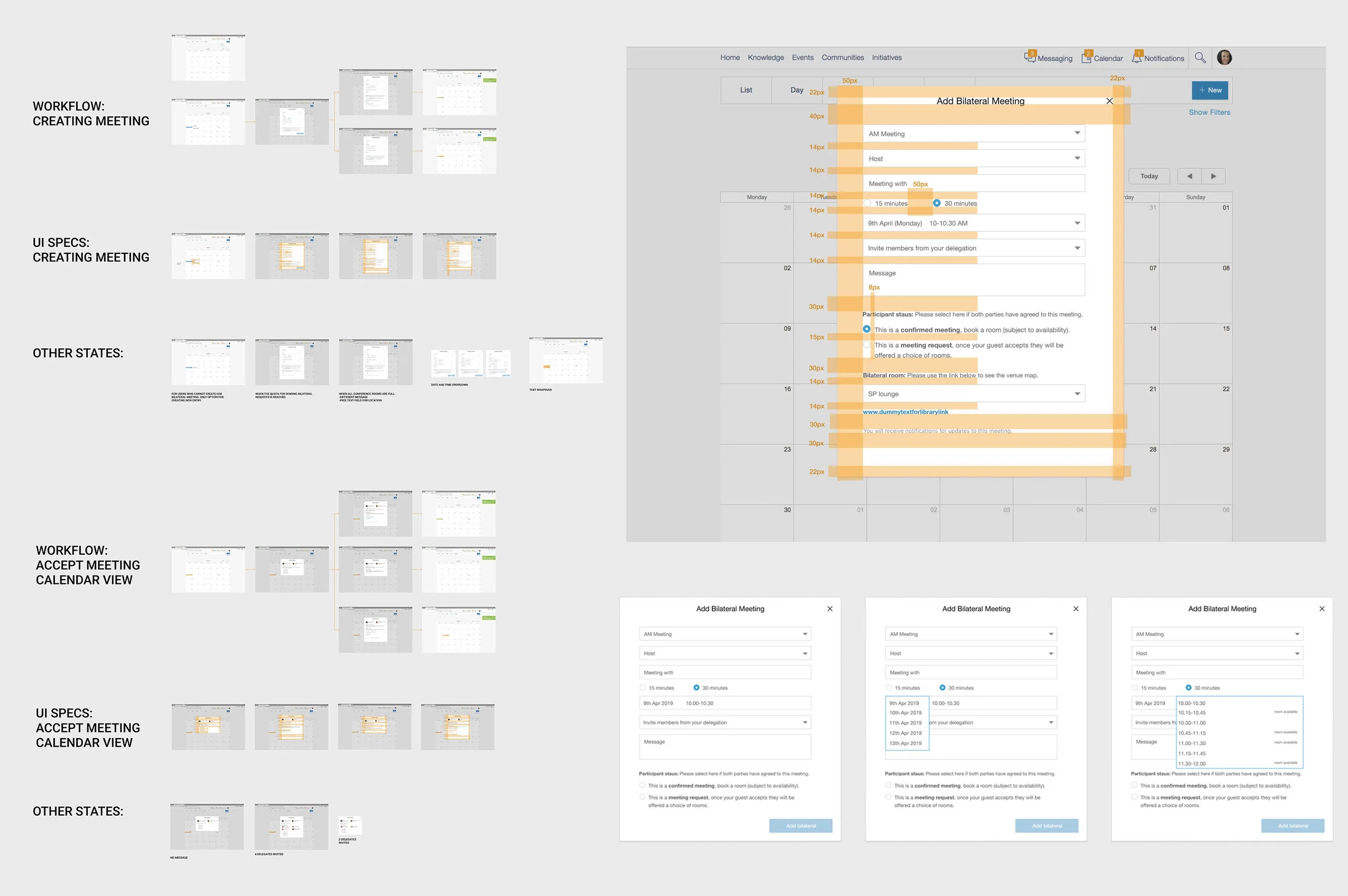 Design specifications for dev support.