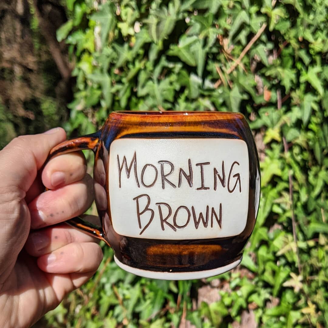 Did you just wake up but you're still sleepy? Tired and grumpy like a baby? Wah-wah, boo-hoo-hoos. Do you need something for your blues? Morning brown, morning brown! Get yourself a cup of morning brown! 

Thank you @theauntydonnagallery for making 