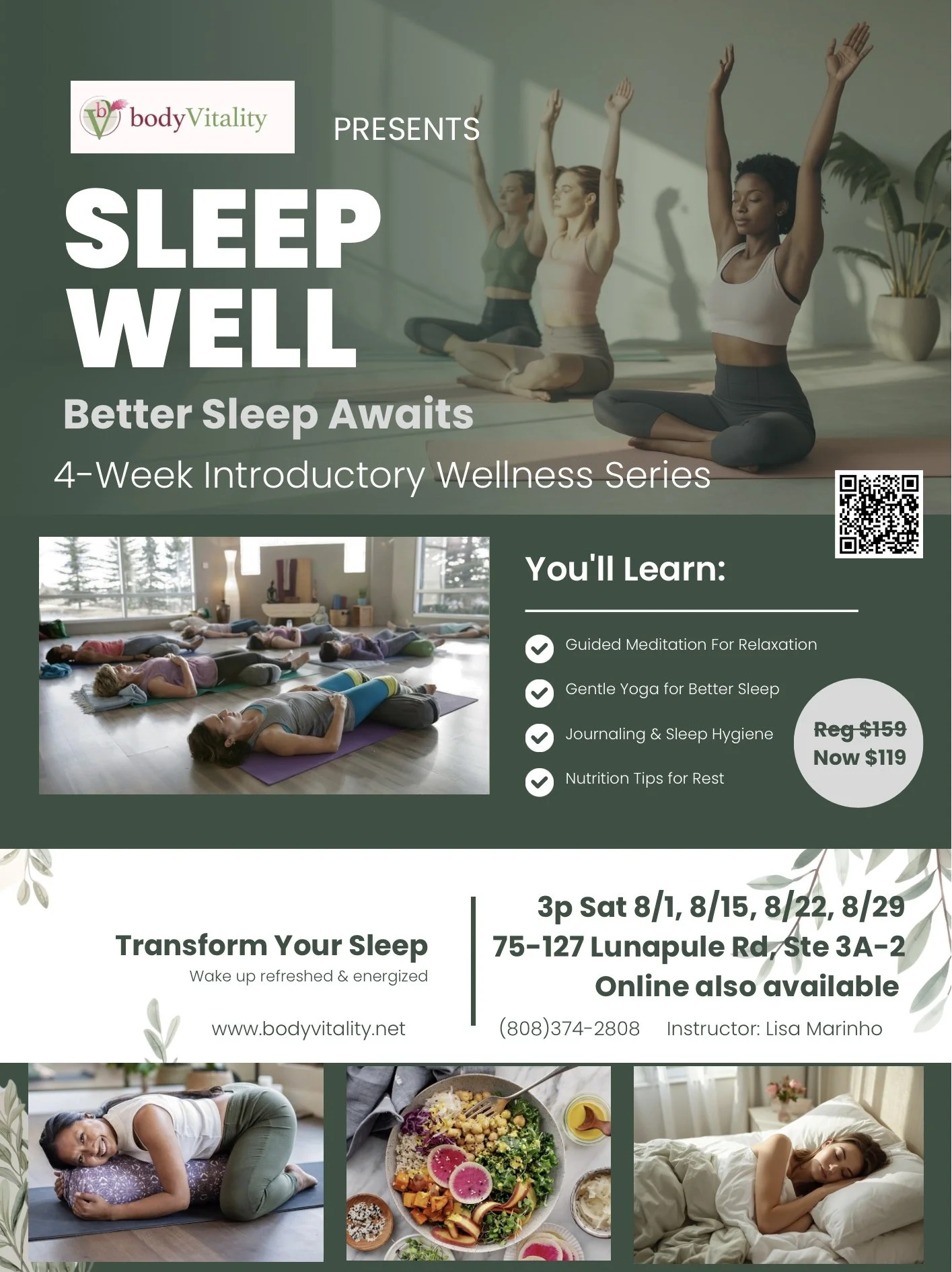 Sleep Well - 4-session Introductory Wellness Series; Session 2 of 4