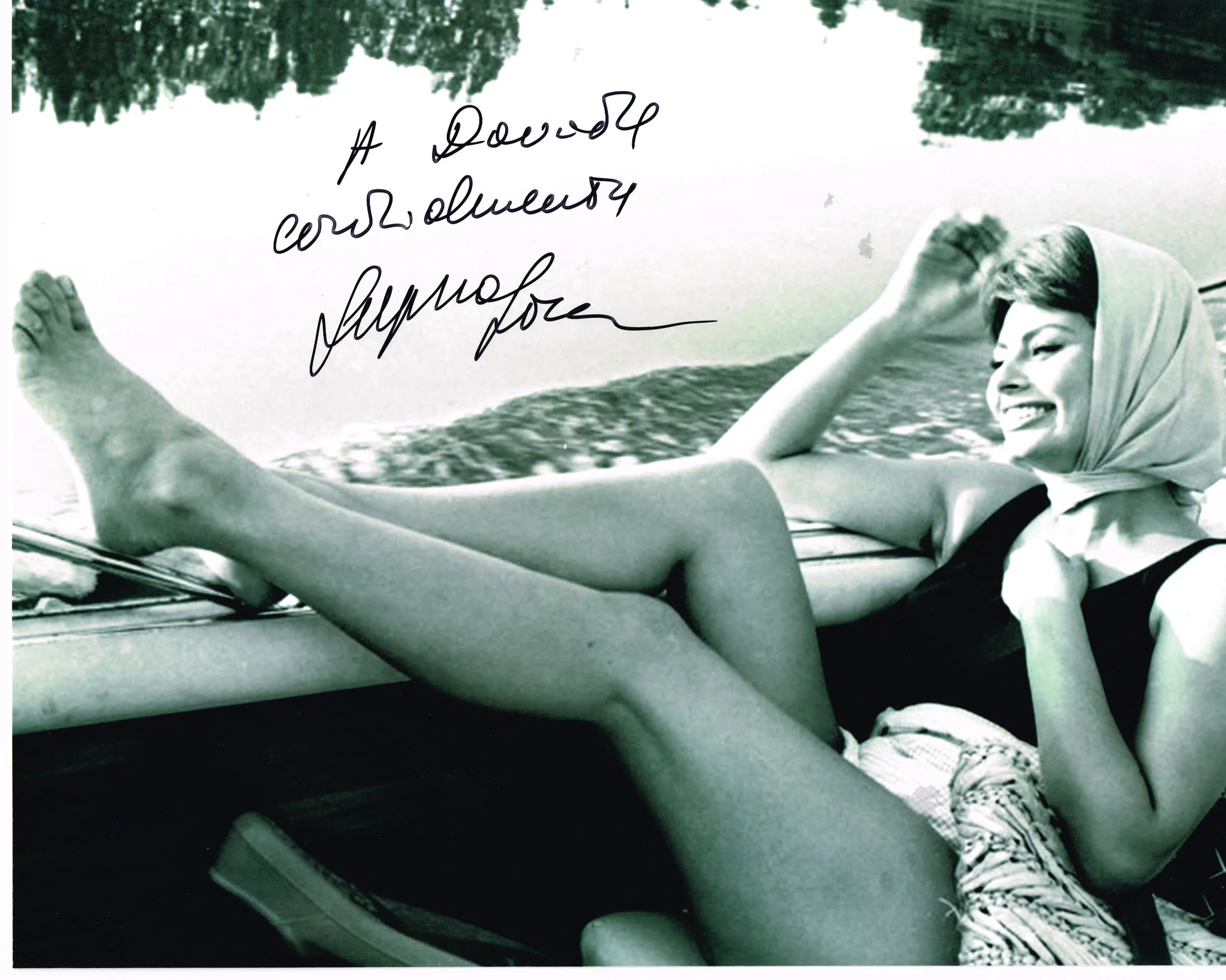 To Davide, Warmly, Sophia Loren