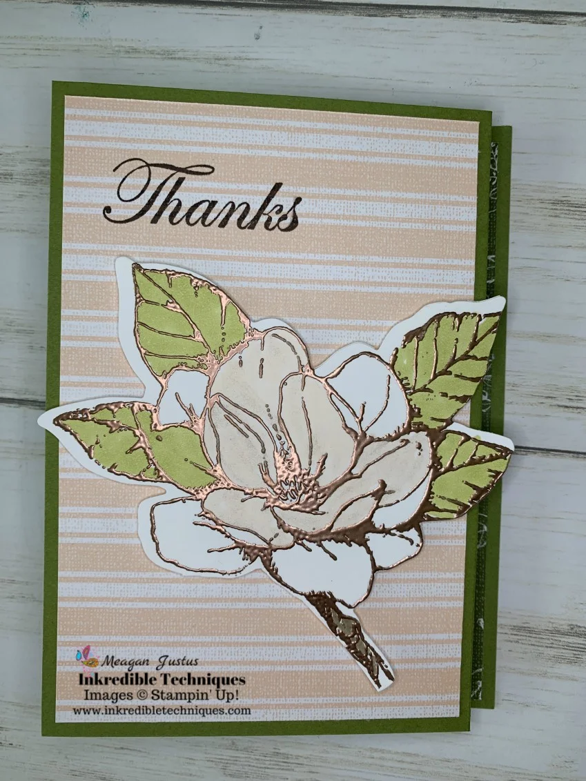 Greeting Card Z-Folds are easy to make and the Stampin’ Up! Good Morning Magnolia is the star of the show!
