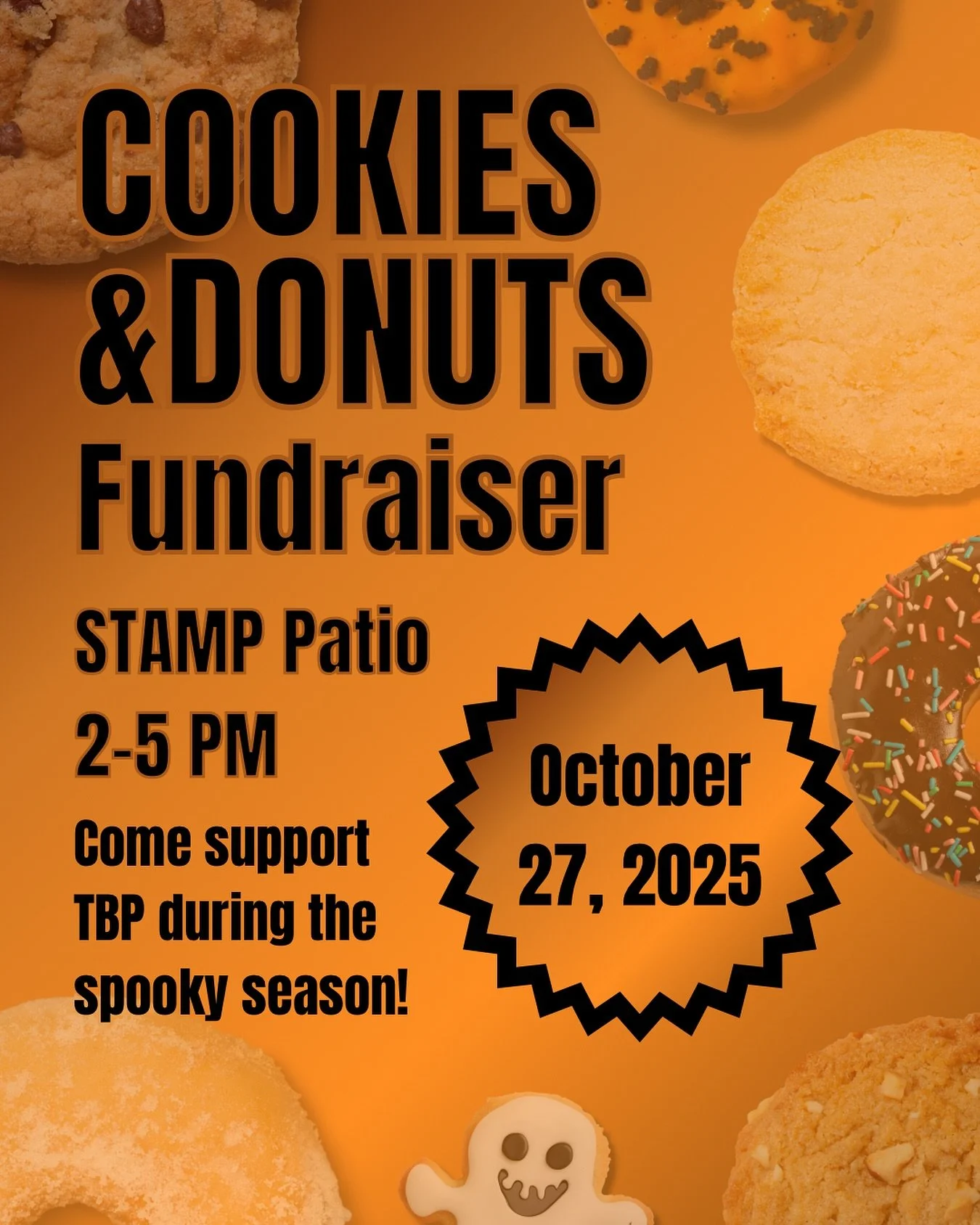 Looking for sweet treats during the spooky season? Look no further than the TBP cookies and donuts sale happening TOMORROW, October 27th from 2-5 PM at STAMP! All sales support the Tau Beta Pi MD Beta Chapter!