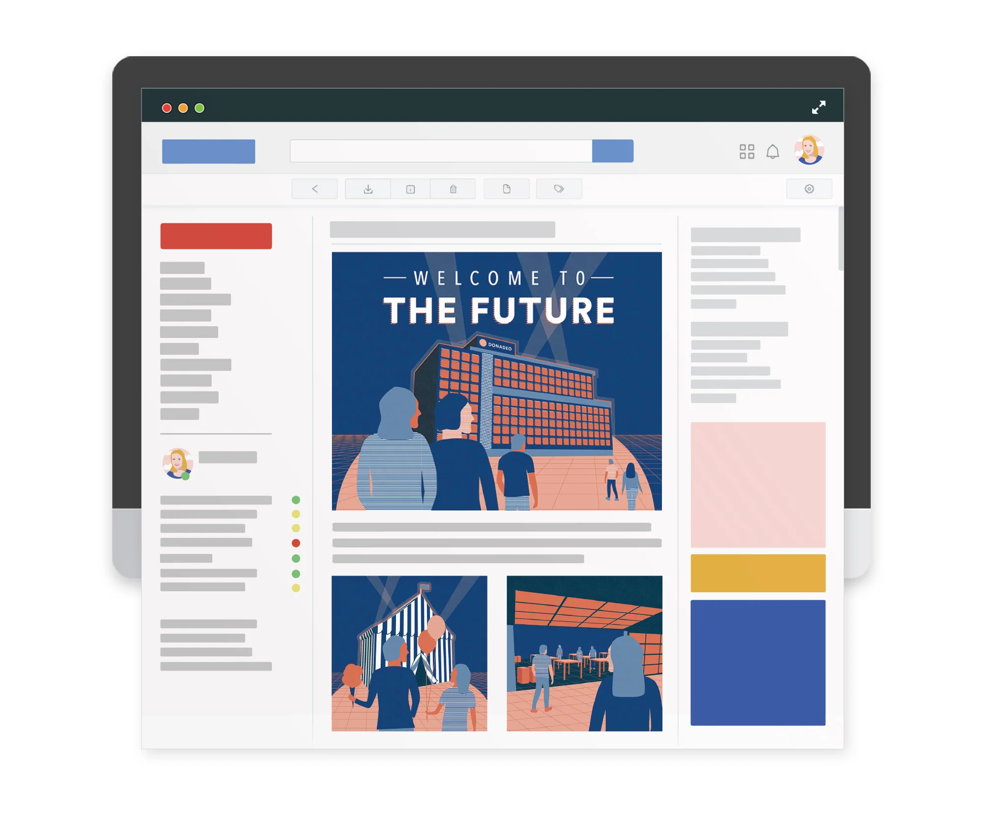 Email header & supplementary illustrations