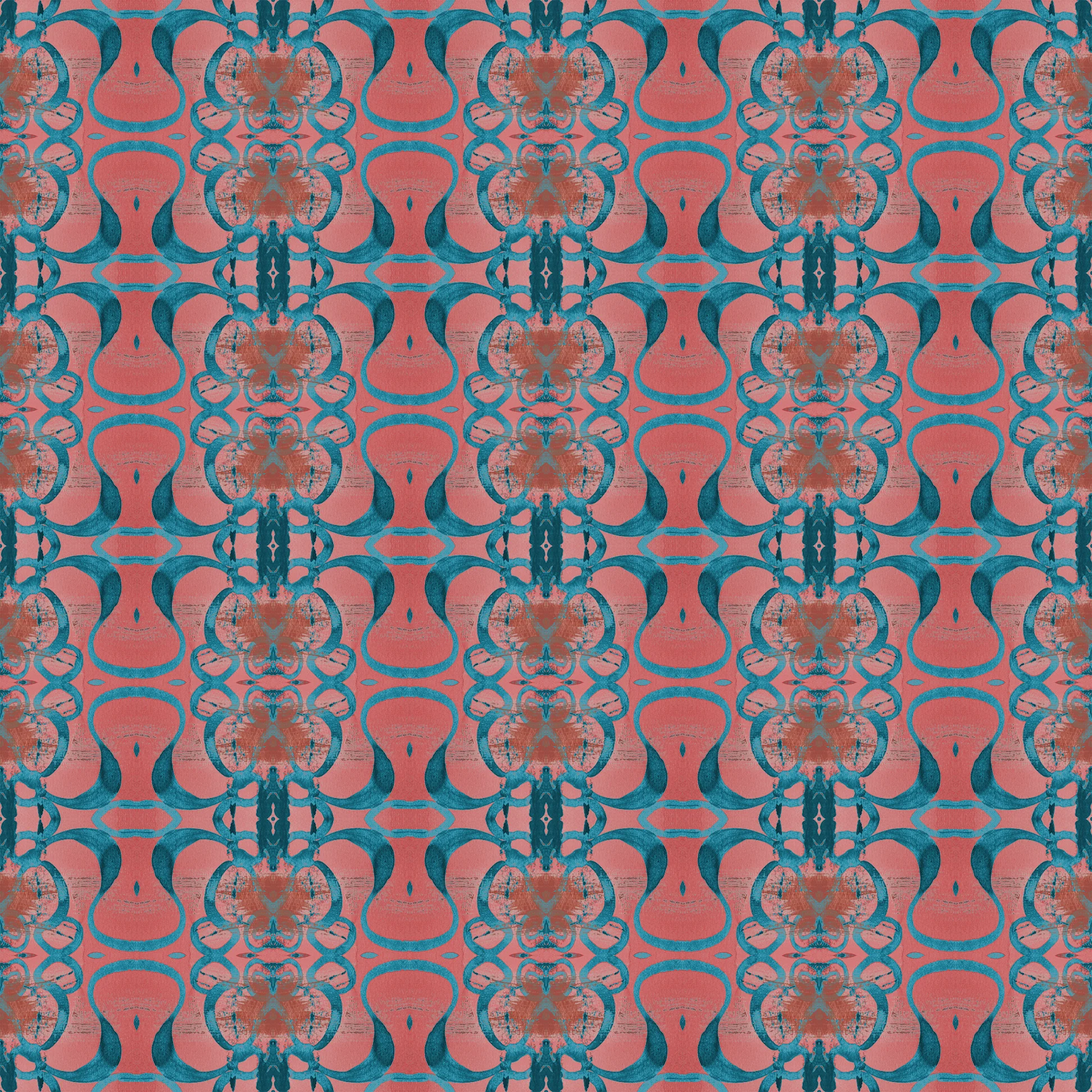 Medina Wallpaper Raspberry/Indigo