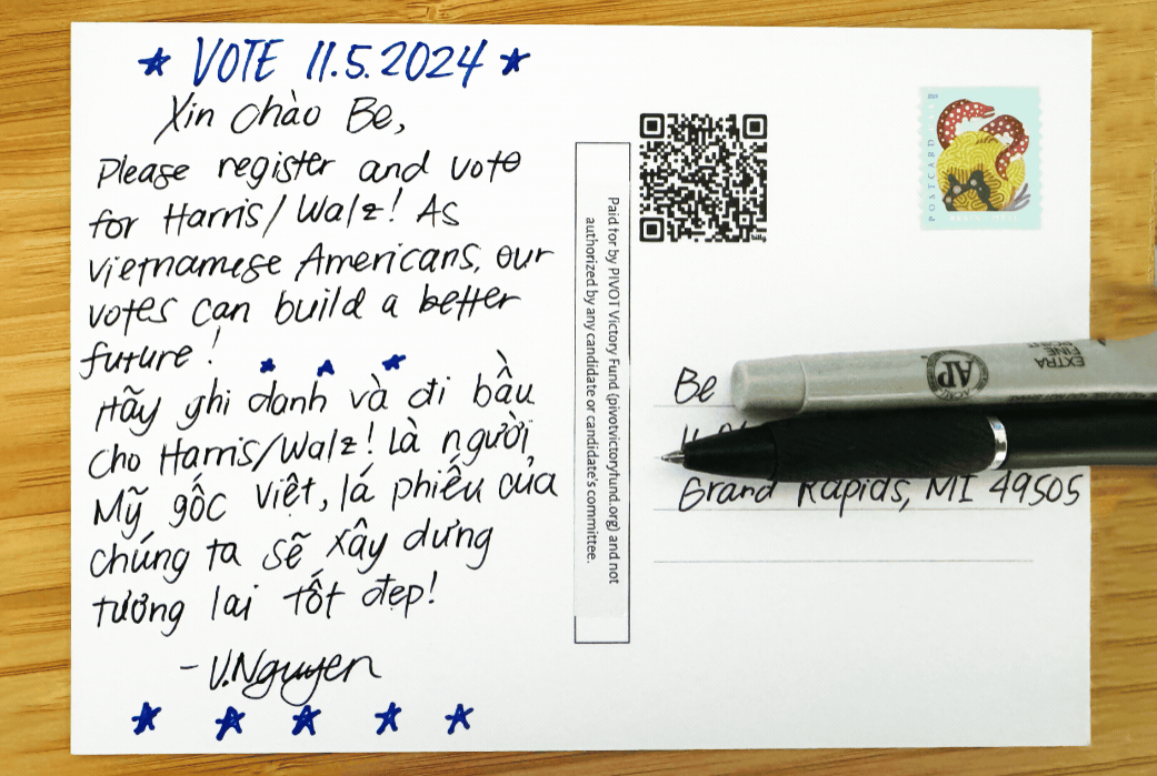 2024 postcards campaign pivot the progressive vietnamese american