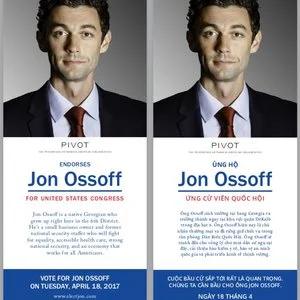 Làm truyền đơn cho Jon Ossoff
