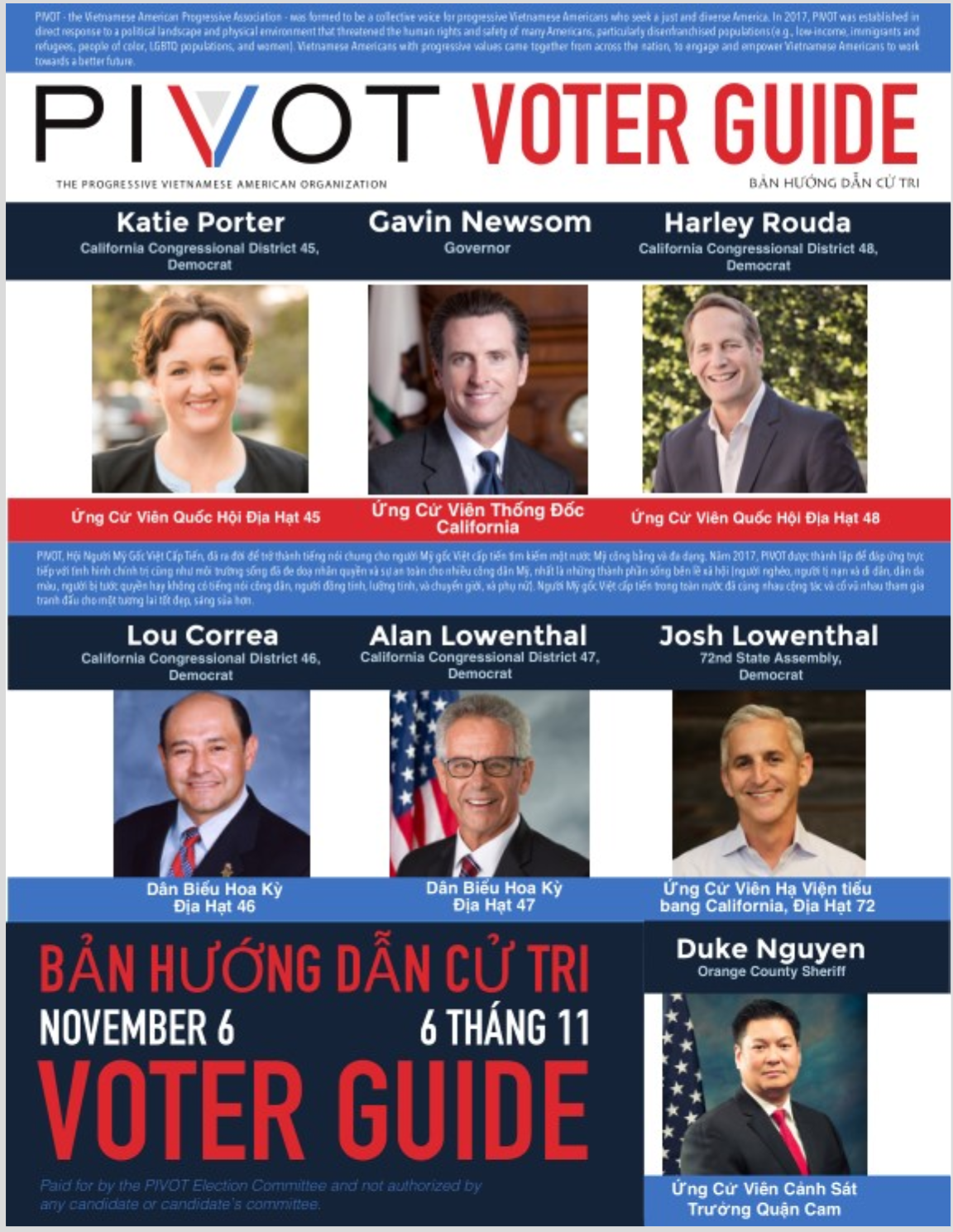 PIVOT's Orange County Voter Guide for the 2018 Midterm Elections