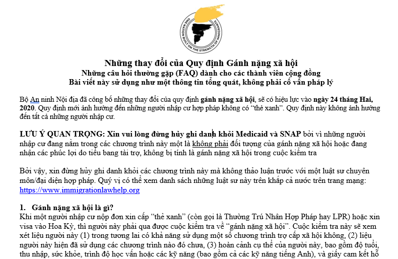 Những thay đổi của Quy định Gánh nặng xã hội