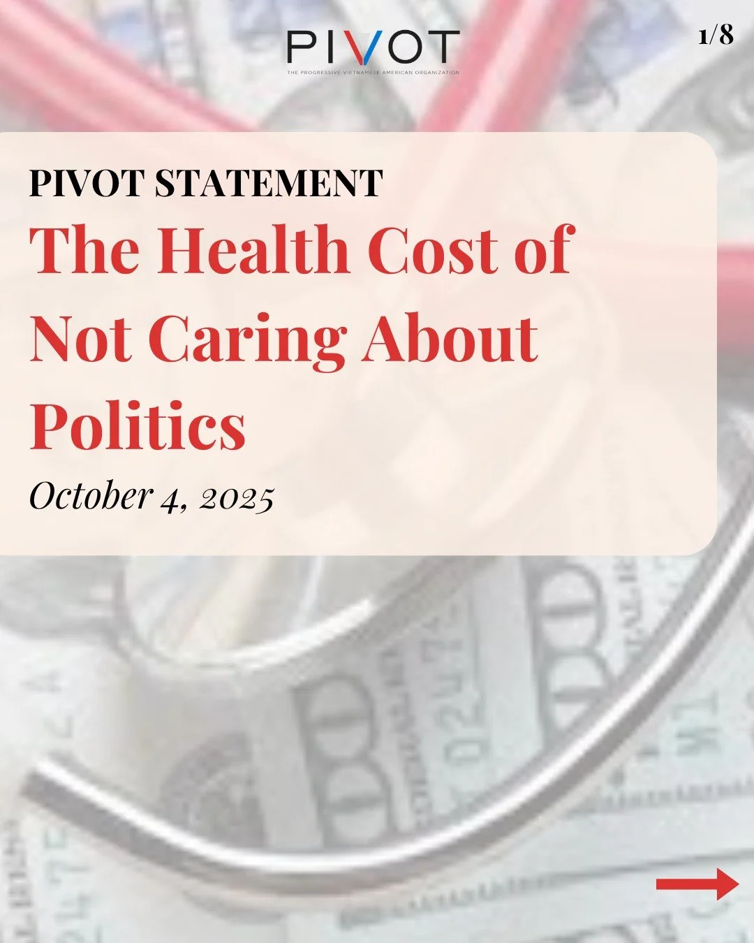 Read PIVOT's statement on recent healthcare policy changes and their subsequent effects.

Read this statement in Vietnamese at pivotnetwork.org/news.