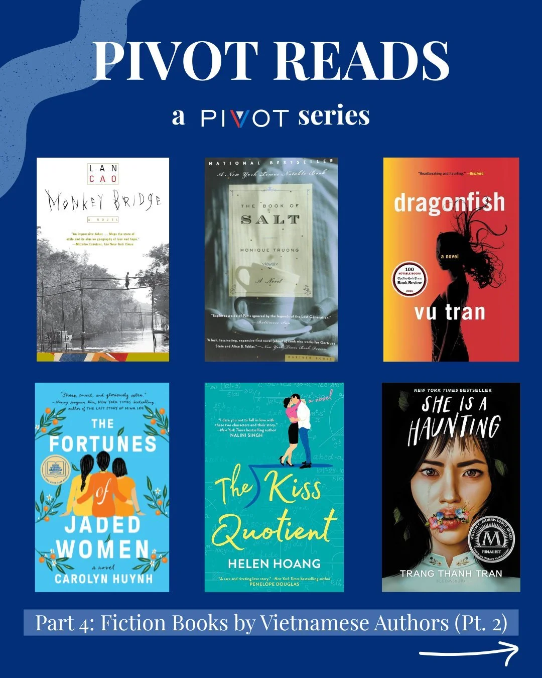 Happy New Year, PIVOTers! We want to kick off 2026 with some amazing reads for you to enjoy, especially if you're setting a resolution to read more or starting a new reading challenge! For PIVOT Reads' 4th installation, we want to highlight some more