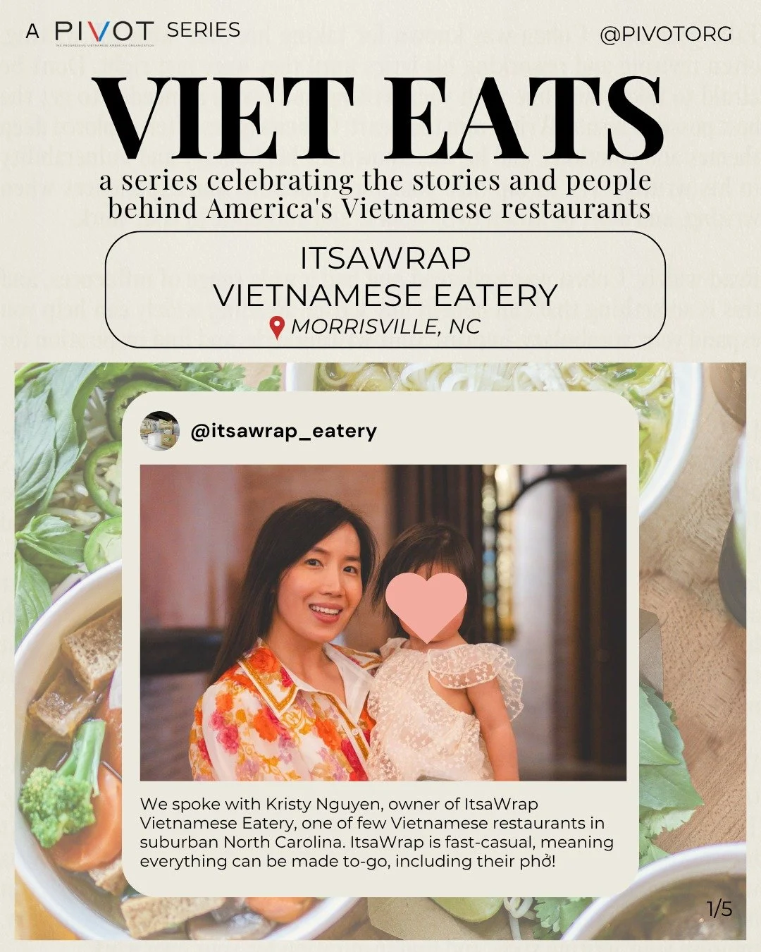 We spoke with Kristy Nguyen, owner of ItsaWrap Vietnamese Eatery, one of few Vietnamese restaurants in suburban North Carolina. ItsaWrap is fast-casual, meaning everything can be made to-go, including their phở! #vietnamesefood #vietnamesefood #vietn