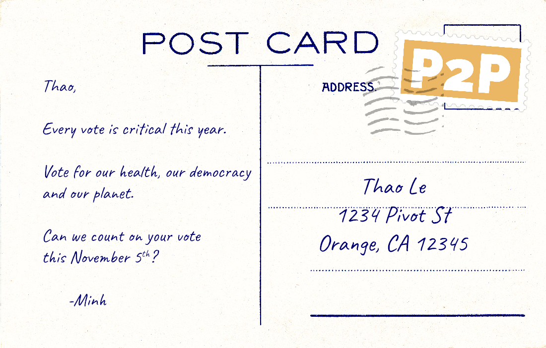 Postcards campaign pivot the progressive vietnamese american