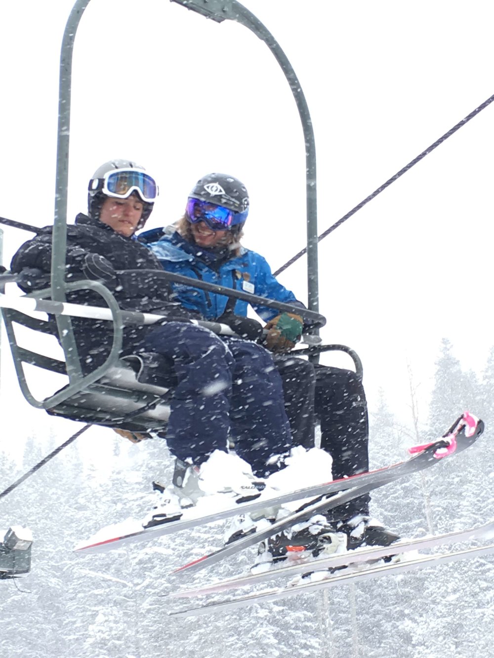 Keegan and Miranda go to the top of the hill!