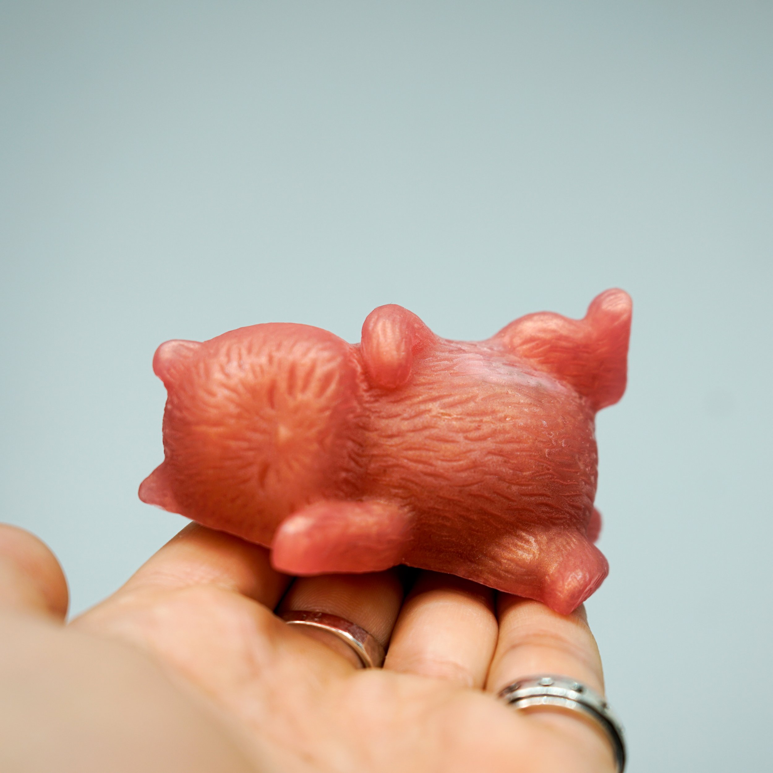 organic vegan cruelty-free rose gold crystal kitty cat soap by collective blend