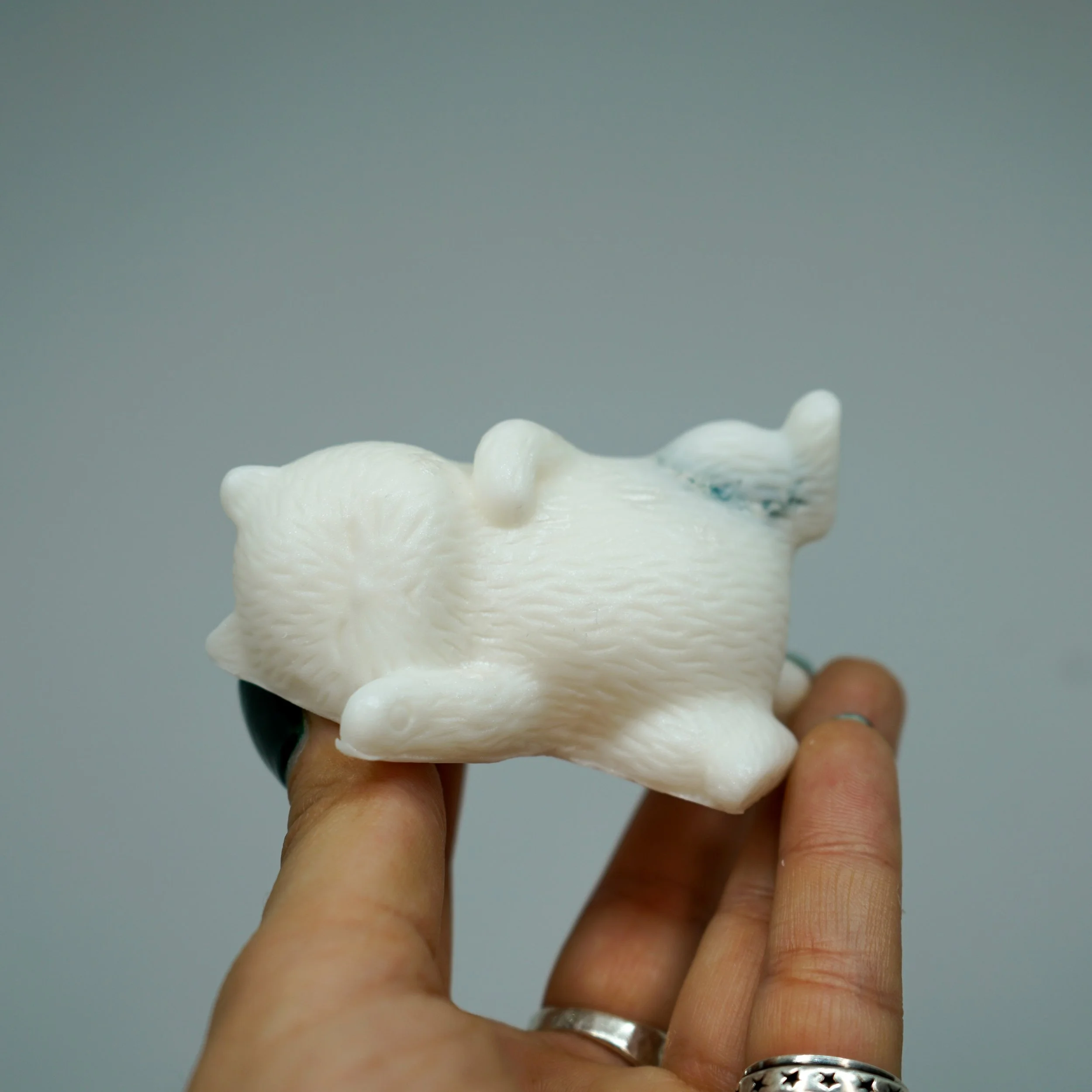 organic vegan cruelty-free white crystal kitty cat soap by collective blend