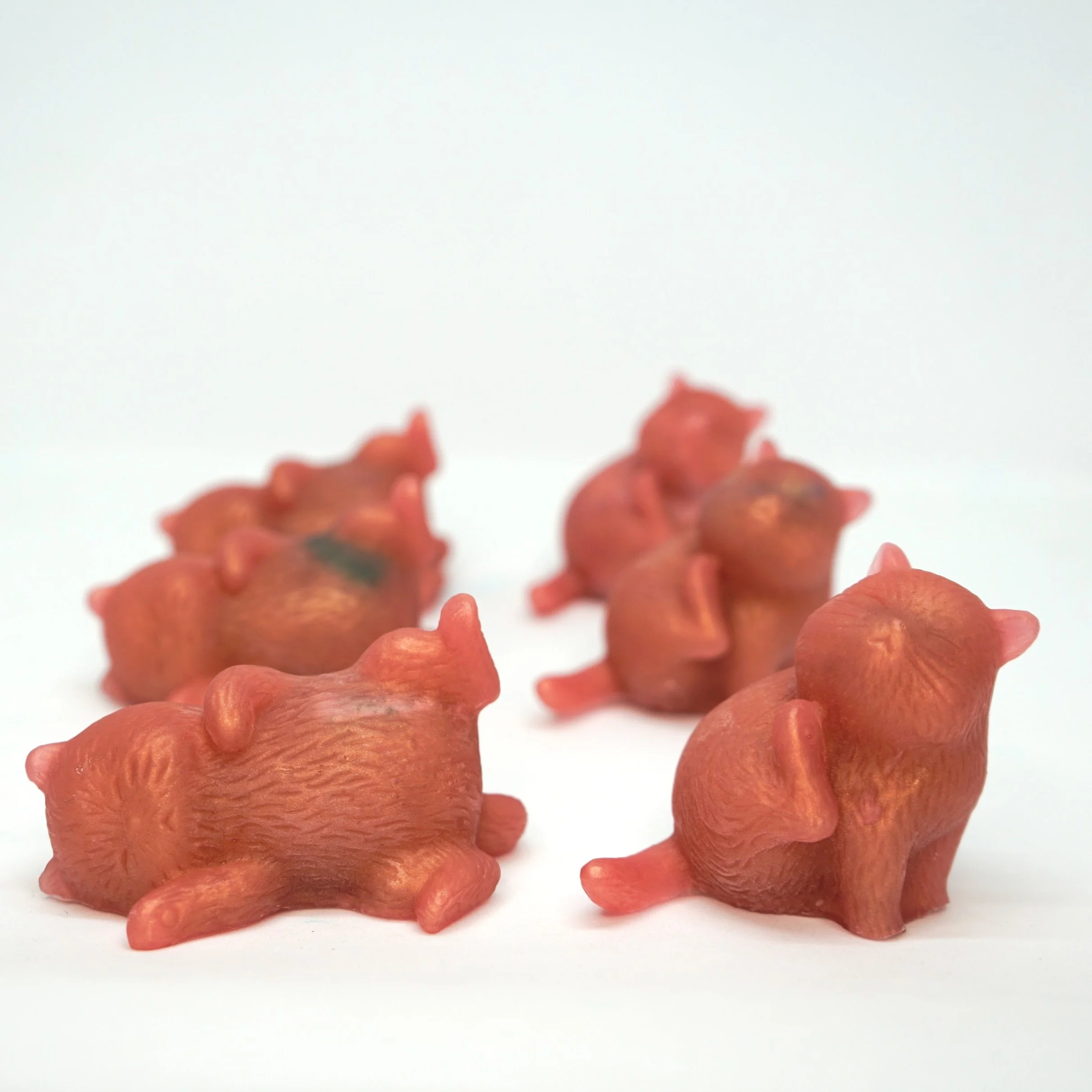 organic vegan cruelty-free rose gold crystal kitty cat soap by collective blend