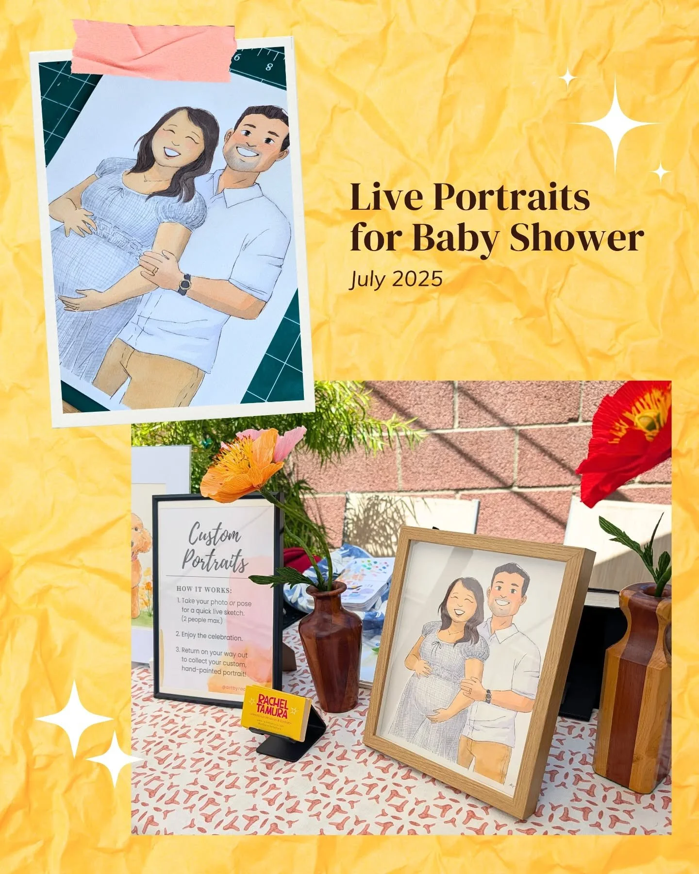 🎉 It's all about celebrating the incredible people in your life.

💖 What a delight it was to do live portraits for Chanel and Gilbert's baby shower for baby Mia! Their family and friends traveled from near and far to celebrate their newest member o