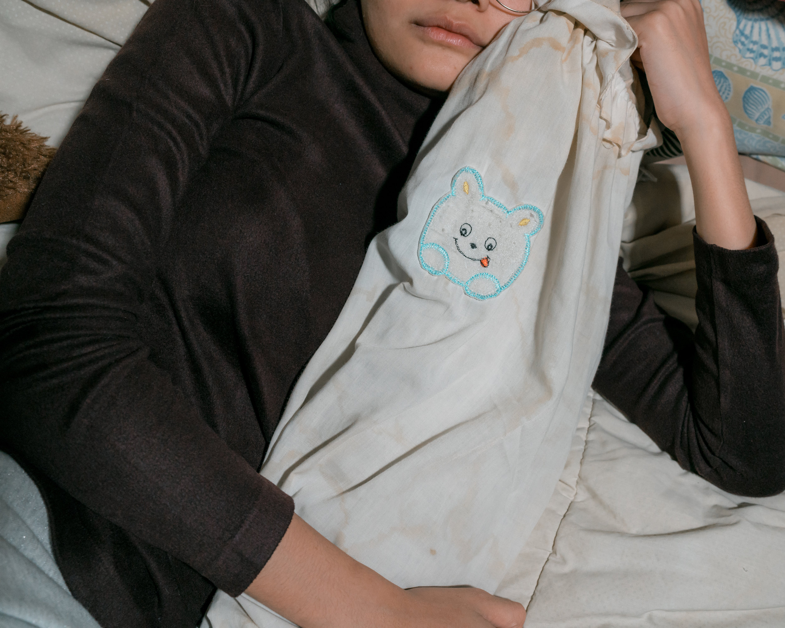 The worn out baby pillow, she named it Kuncup, means bud, that she has since she was a baby, and continue sleeping together with it until before her marriage. 