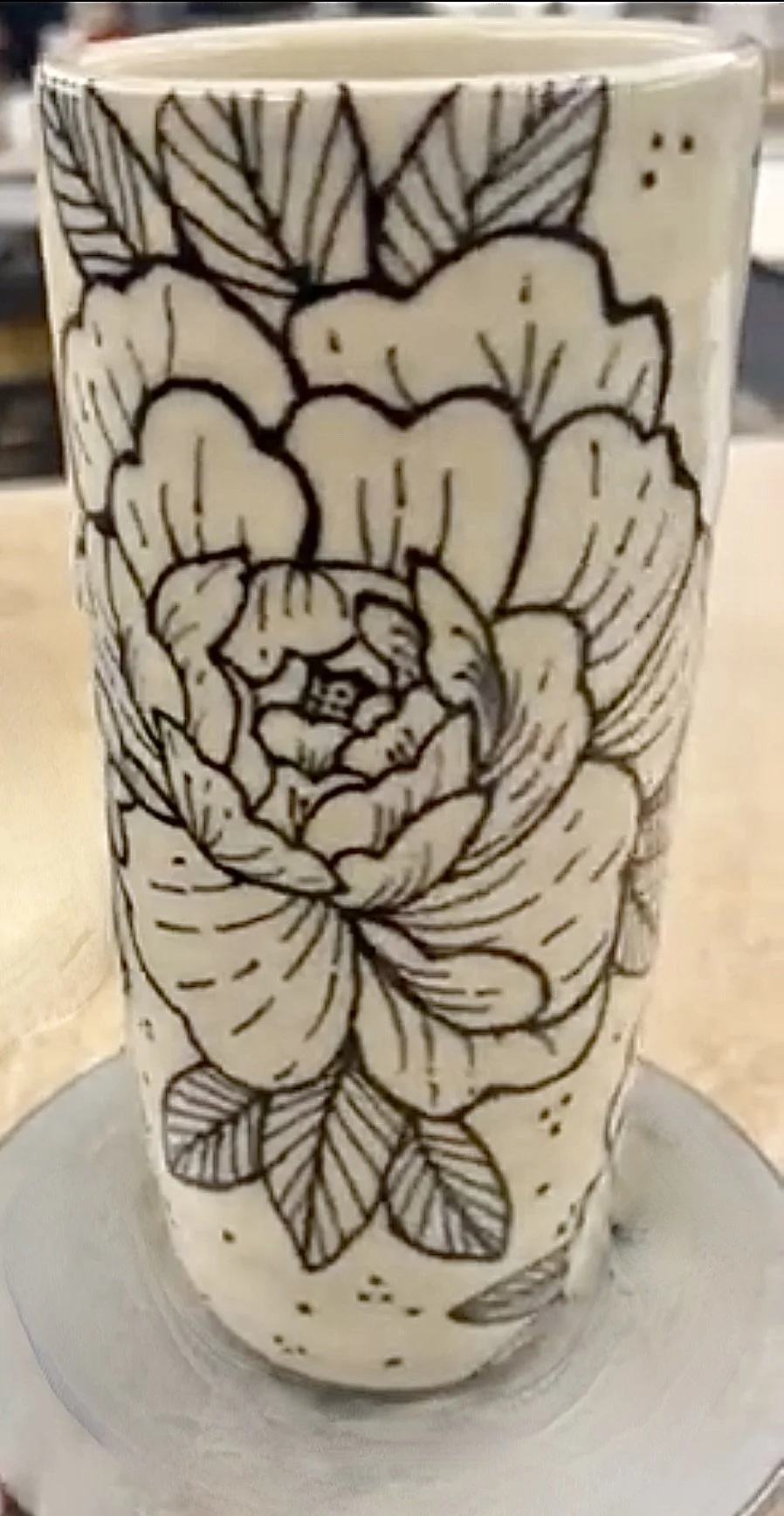 Porcelain flower glass/vase - Shelby Zecca