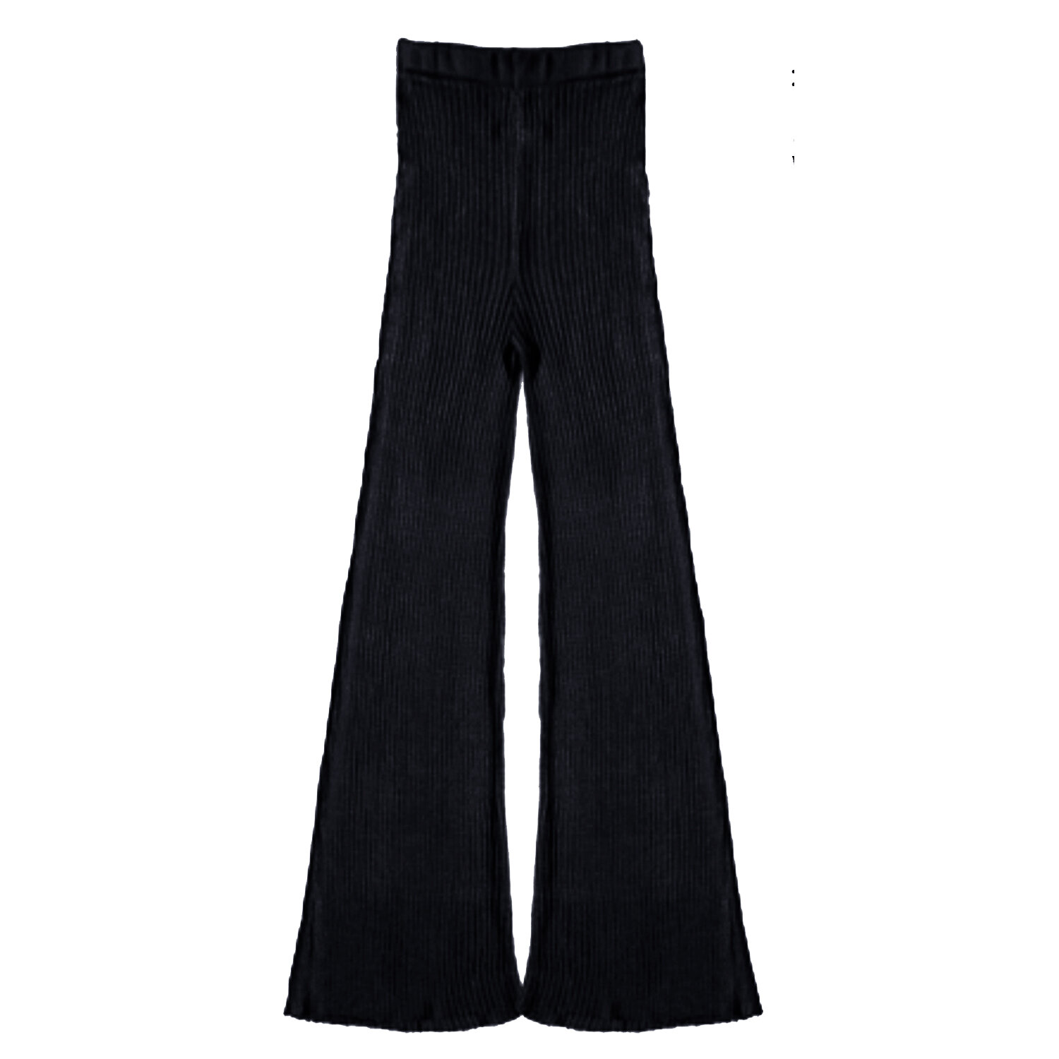 Ribbed Pant: Black