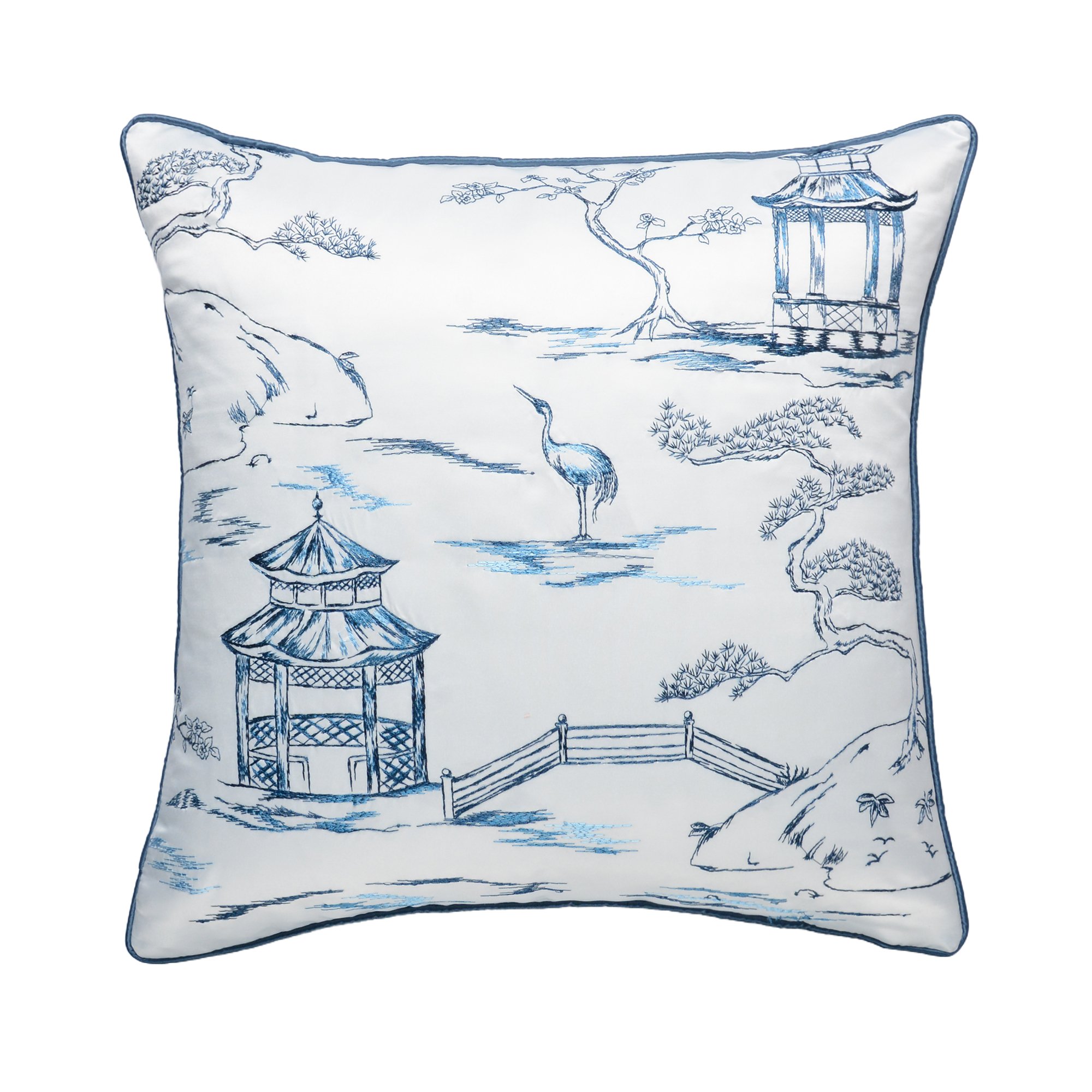 Silk Porcelain Pavilion Pillow