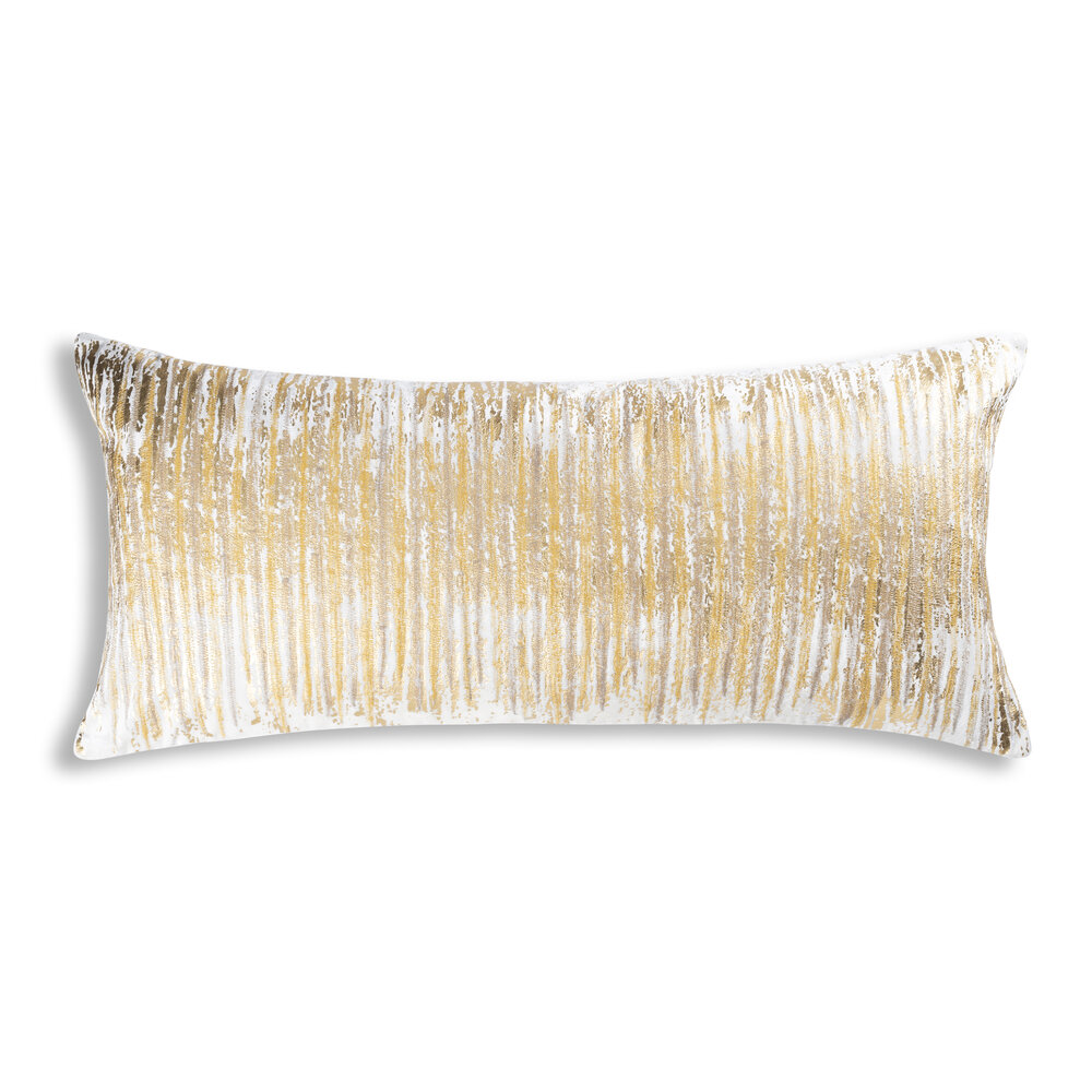 Shop Leo Lumbar Pillow - Ivory Gold Online - Marie Burgos