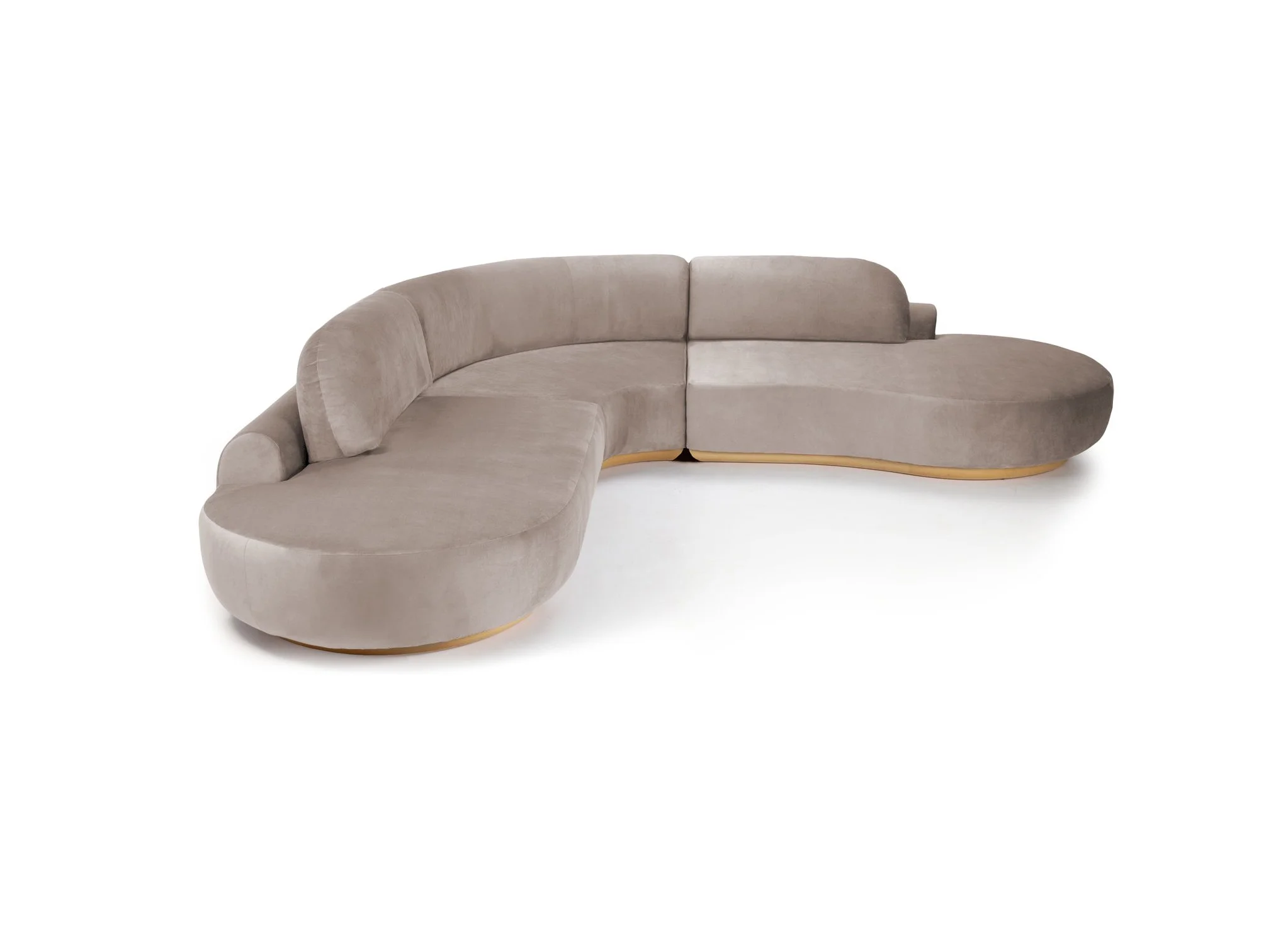 Naked Curved Sectional Sofa - 3 Piece
