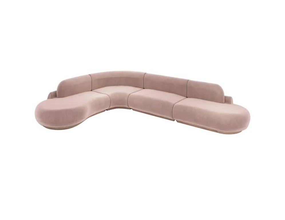 Naked Curved Sectional Sofa - 4 Piece