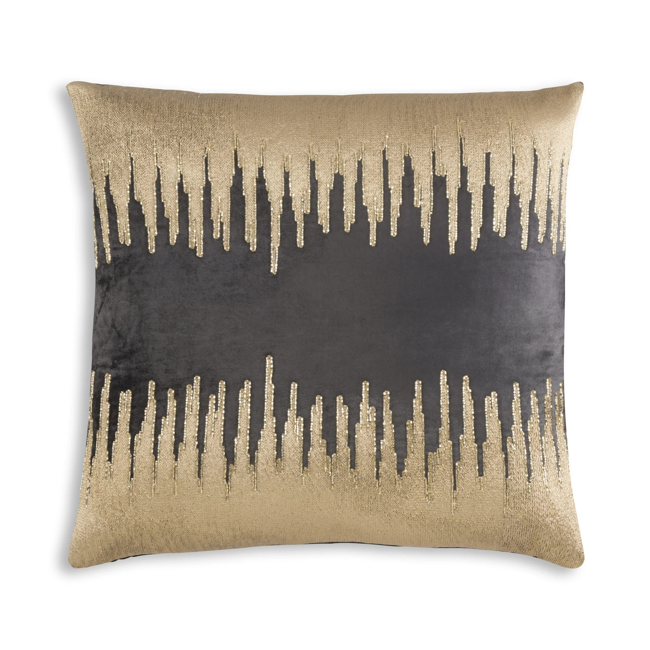 Sayra Pillow - Charcoal Gold