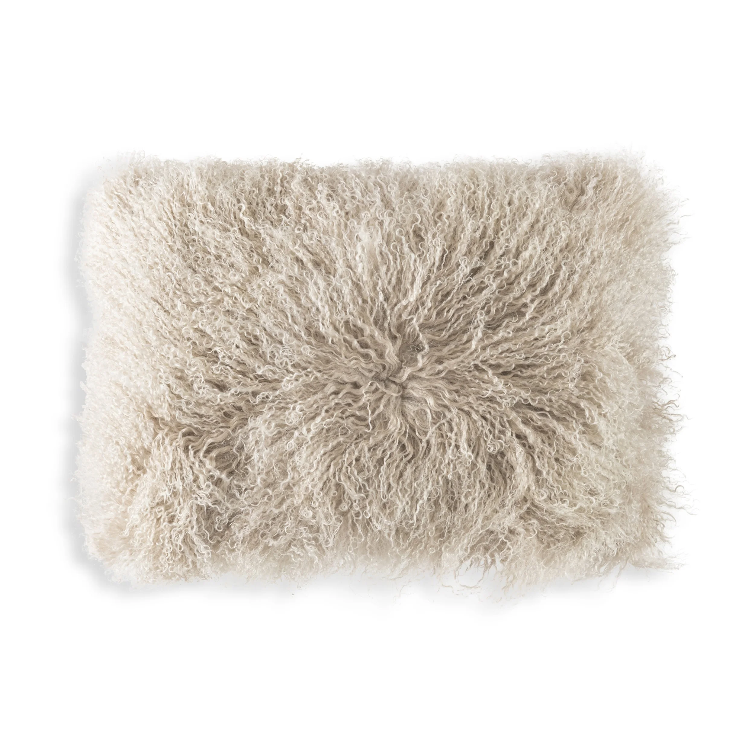 Shop Luna Light Gray Fur Lumbar Pillow Online Marie Burgos Collection