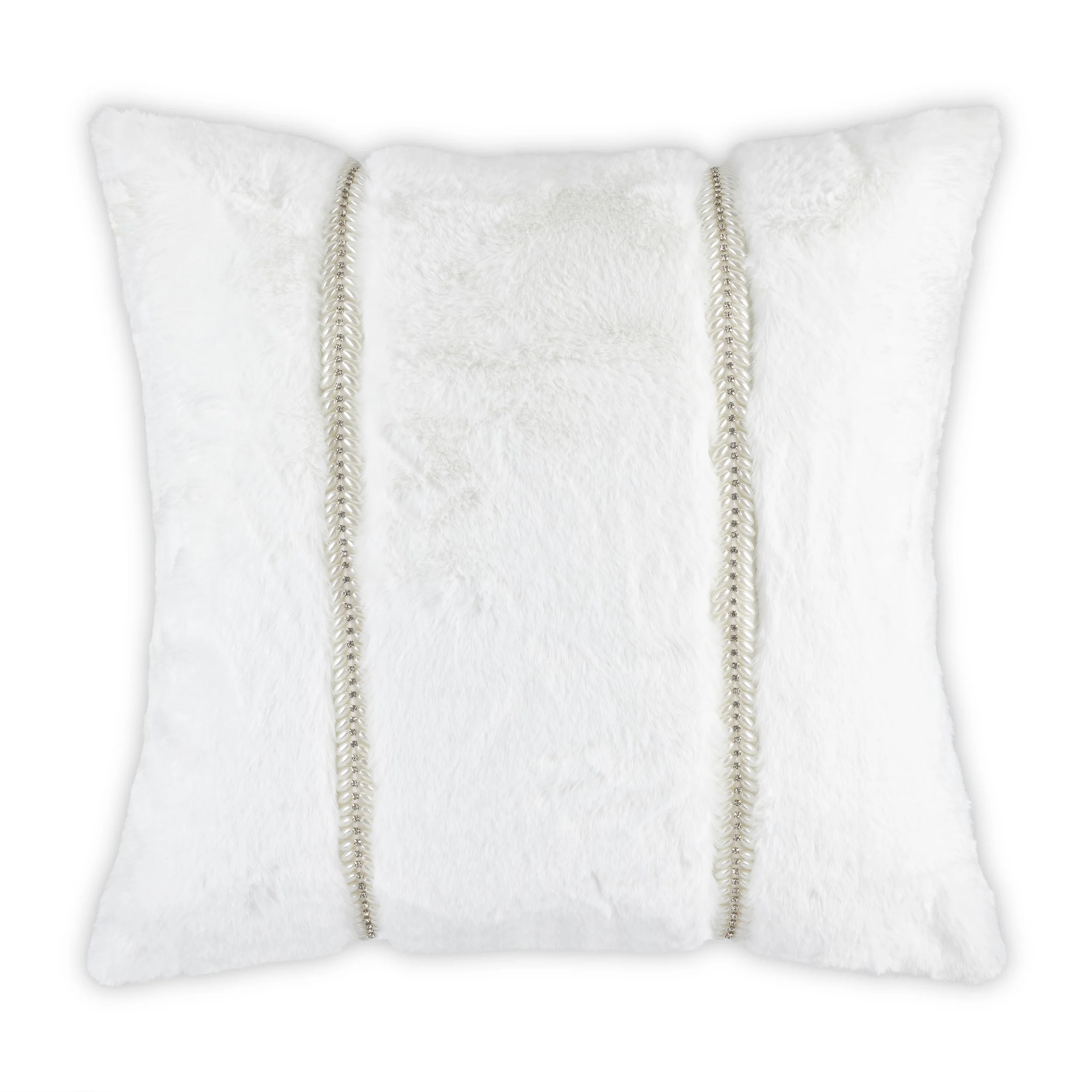 Lux Faux Fur White Pillow