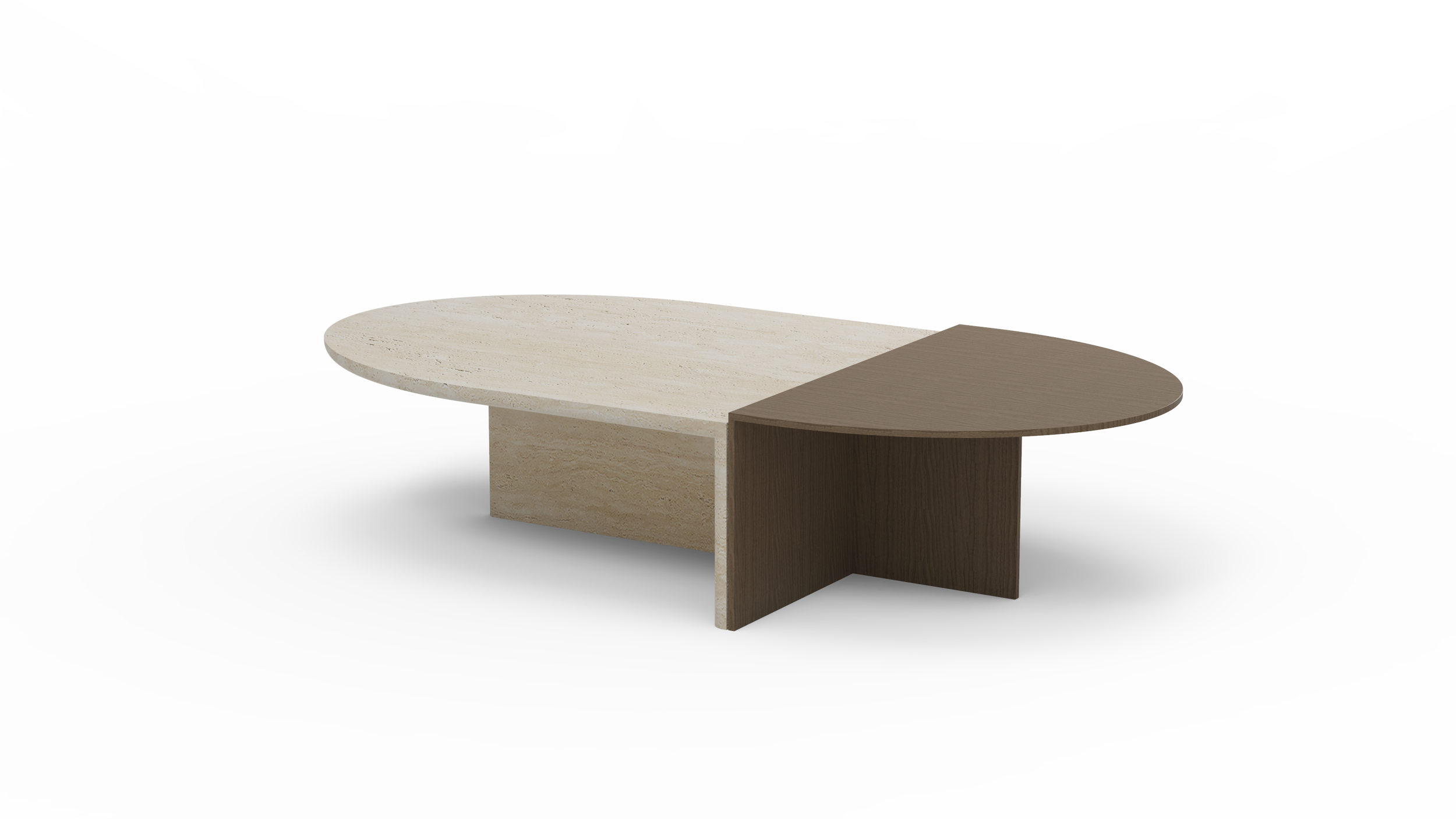 Duplex center table - Travertino e nogueira.png