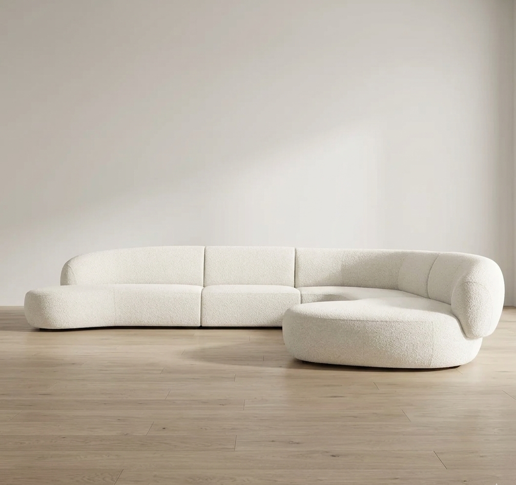 MORITZ 4 PIECE CURVED SOFA -Light cream curved sculptural sofa Alabaster Boucle fabric- Marie Burgos Collection.png