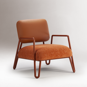 Miami Armchair - Barcelona Russet - Angled Front View