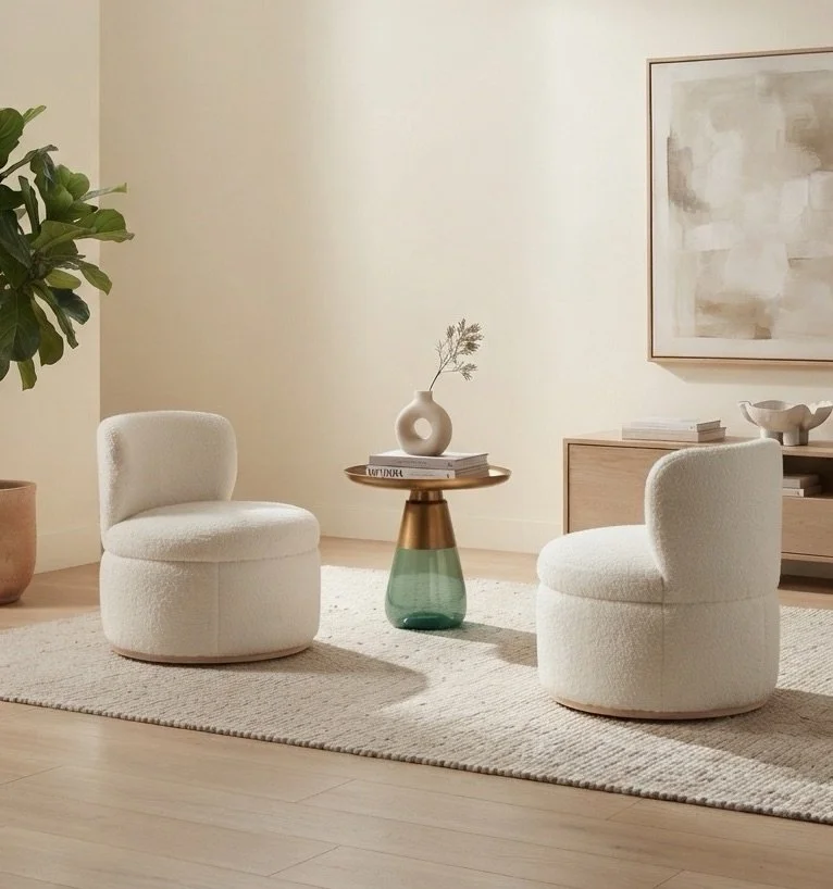 Mimi Swivel Chair with Duverre Side Table