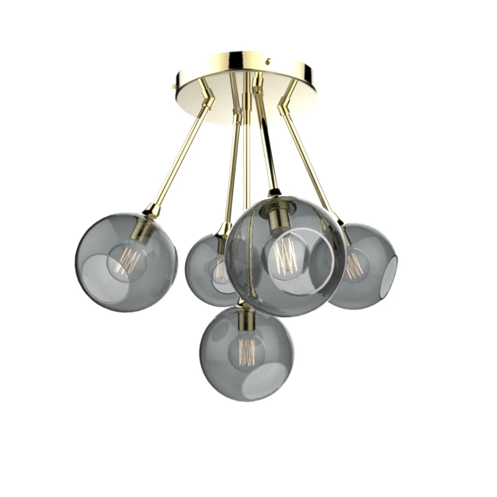 Ballroom Molecule Gold - Smoke Chandelier