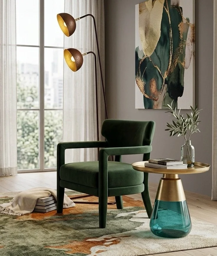 Zoe Armchair with Duverre Side Table and Double Queen Lamp.jpeg