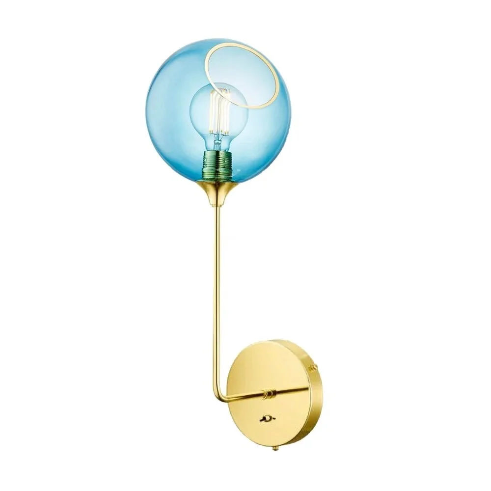 Ballroom Tall Light Sconce Blue