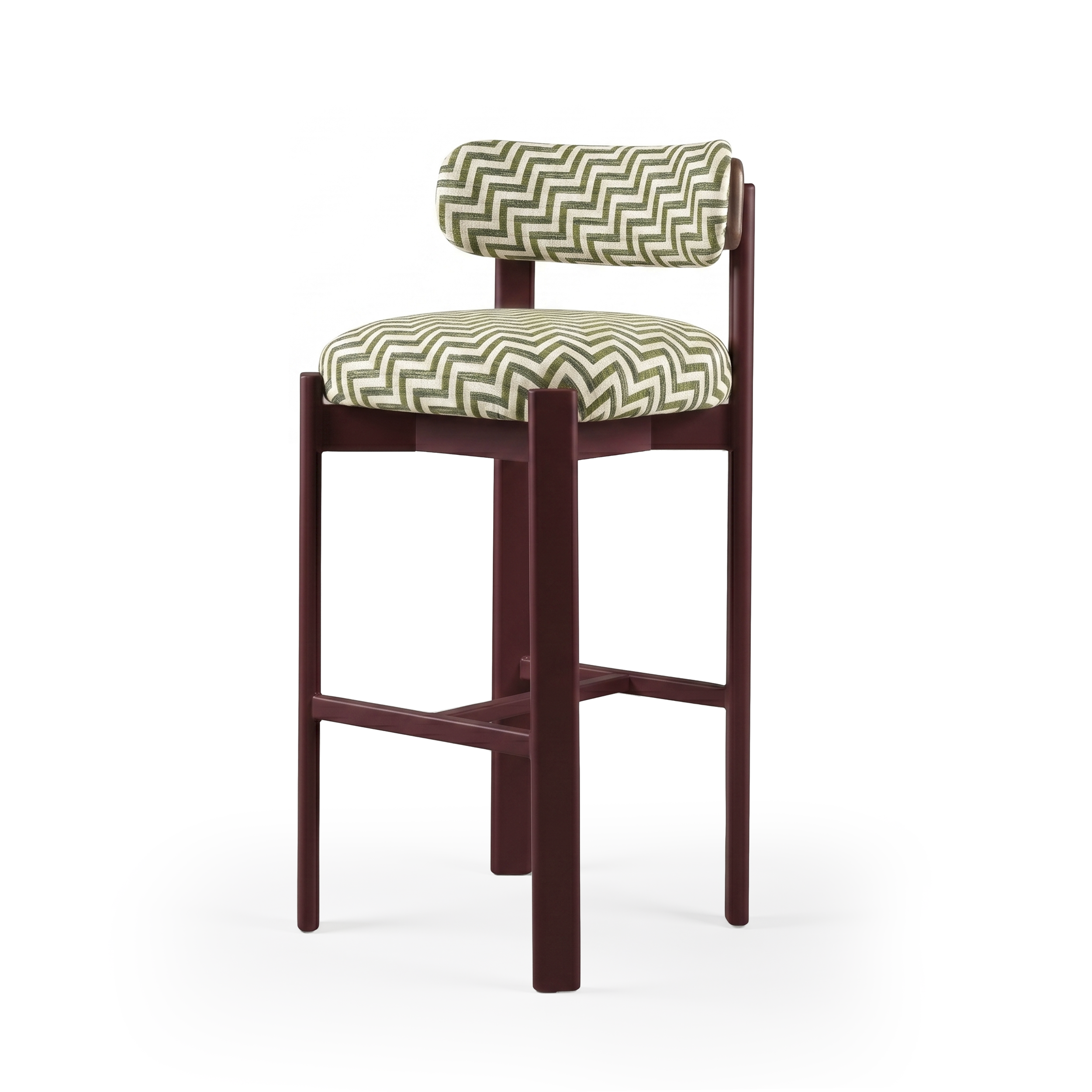 Siena Bar & Counter Stool — Criss Cross Green Mint, Wine | Marie Burgos Collection