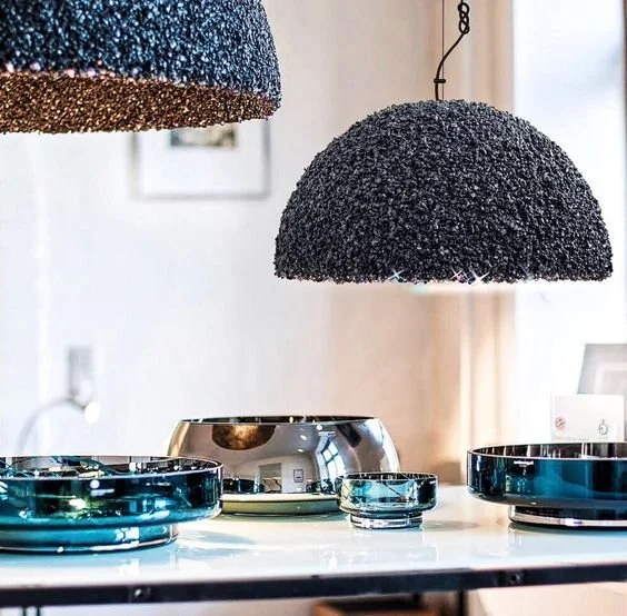 Marie Burgos Collection - Duchess pendant lamp.black.swarowski.dining.room.jpg