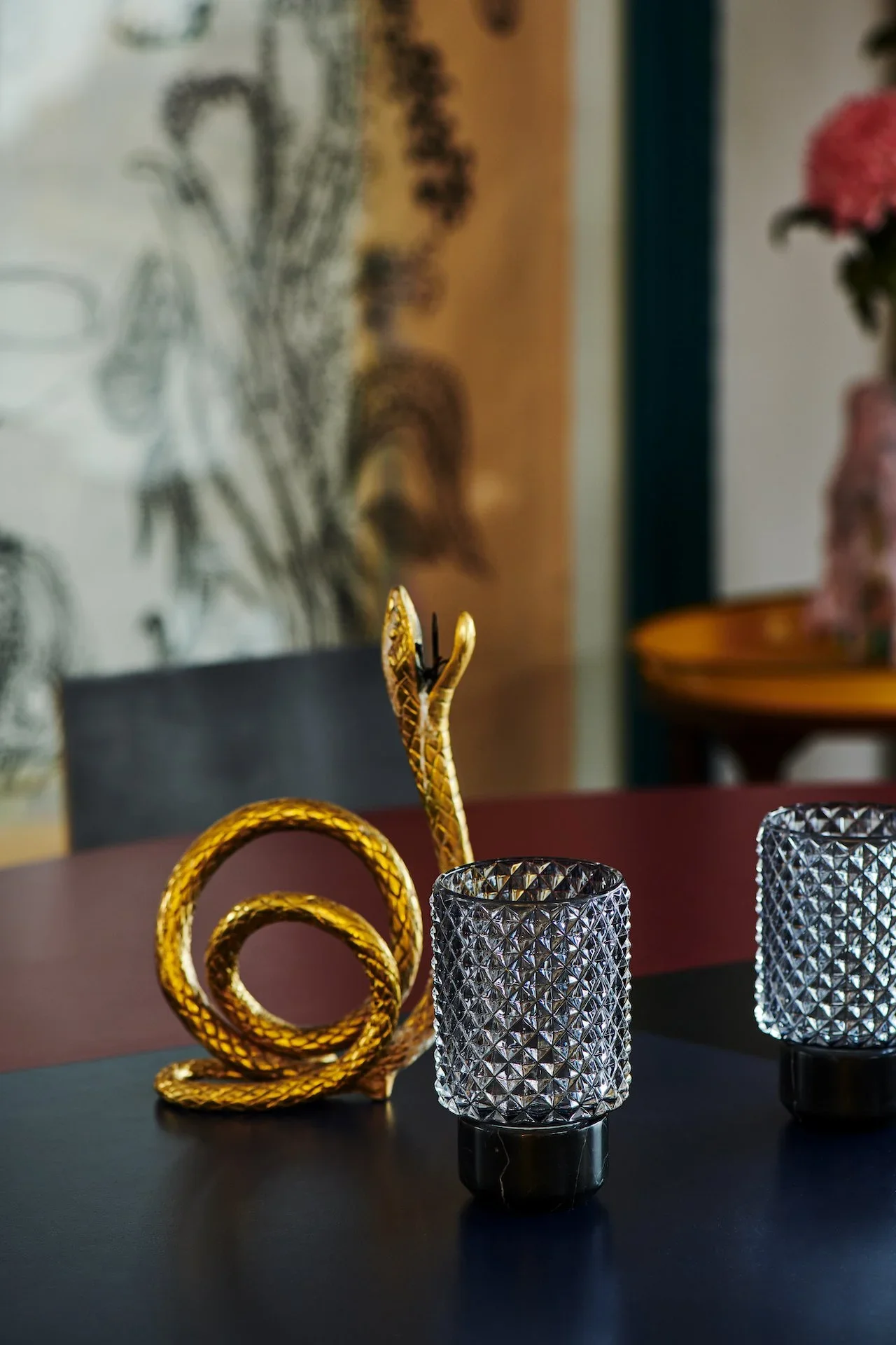 SONS OF MARBLE CANDLE HOLDER HURRICANE on table setting