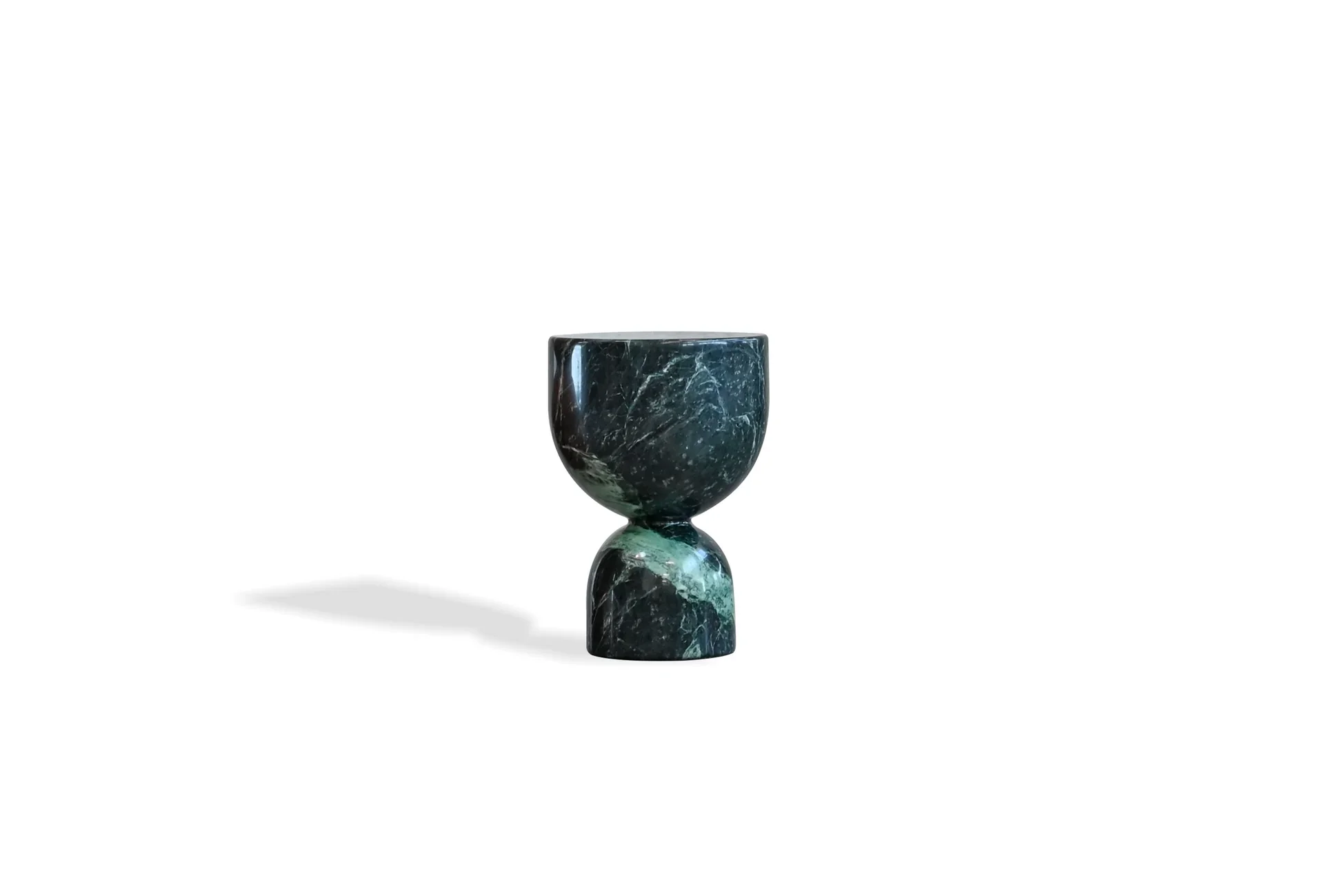 APOTHECARY END TABLE - MARMO VERDE MARBLE