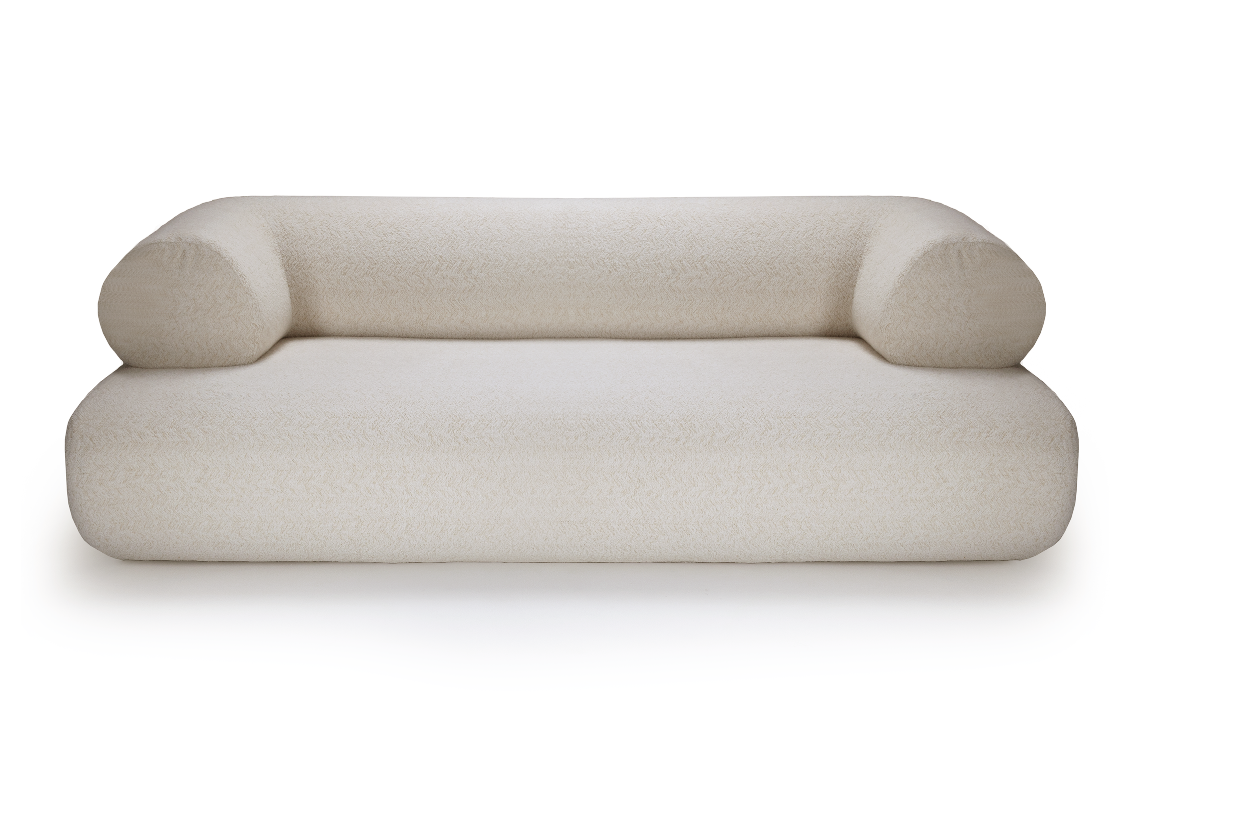 Low profile curved sofa profile showing soft geometry and architectural forms of the Carmel collection-Marie -Burgos- collection.png.webp