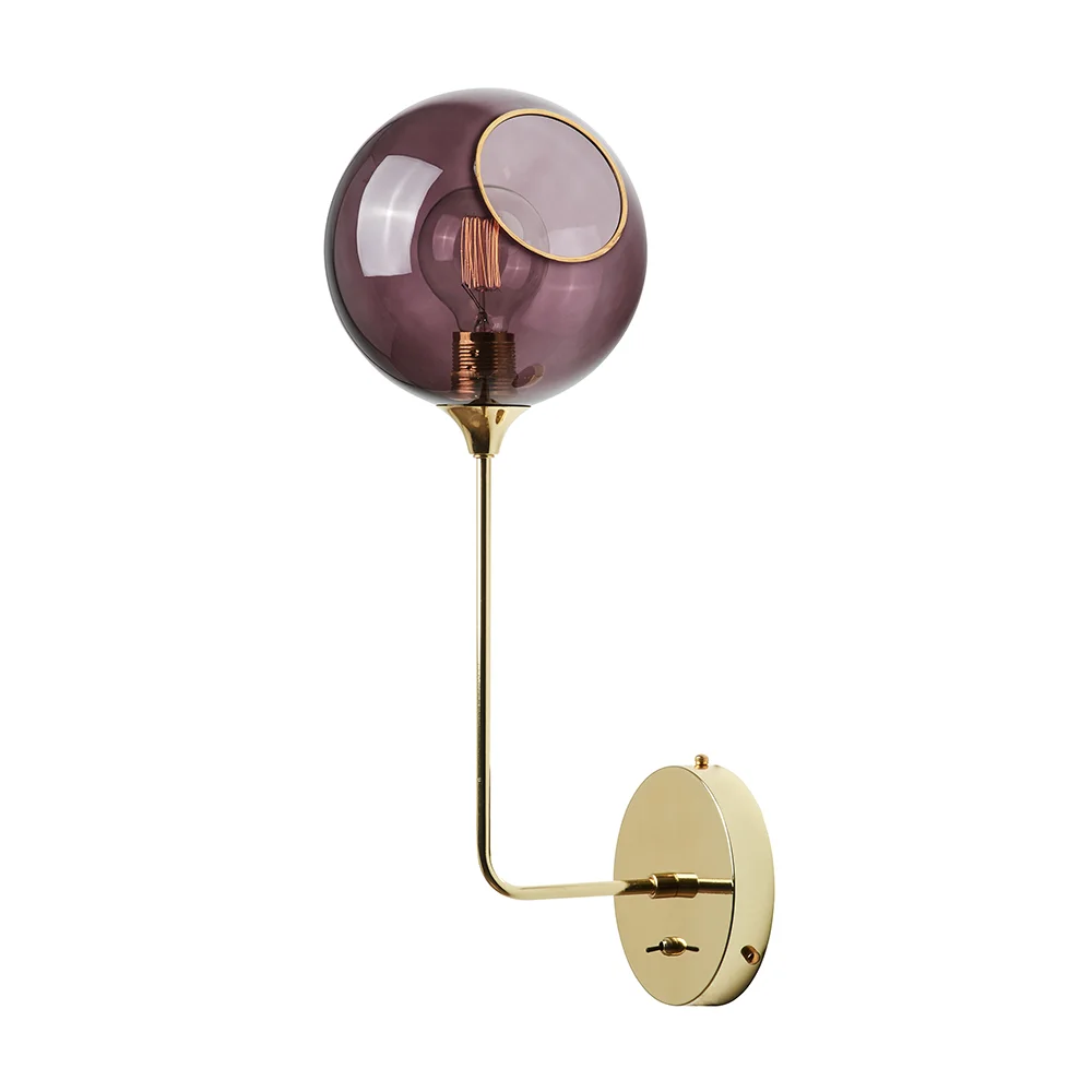 Ballroom Tall Light Sconce Purple