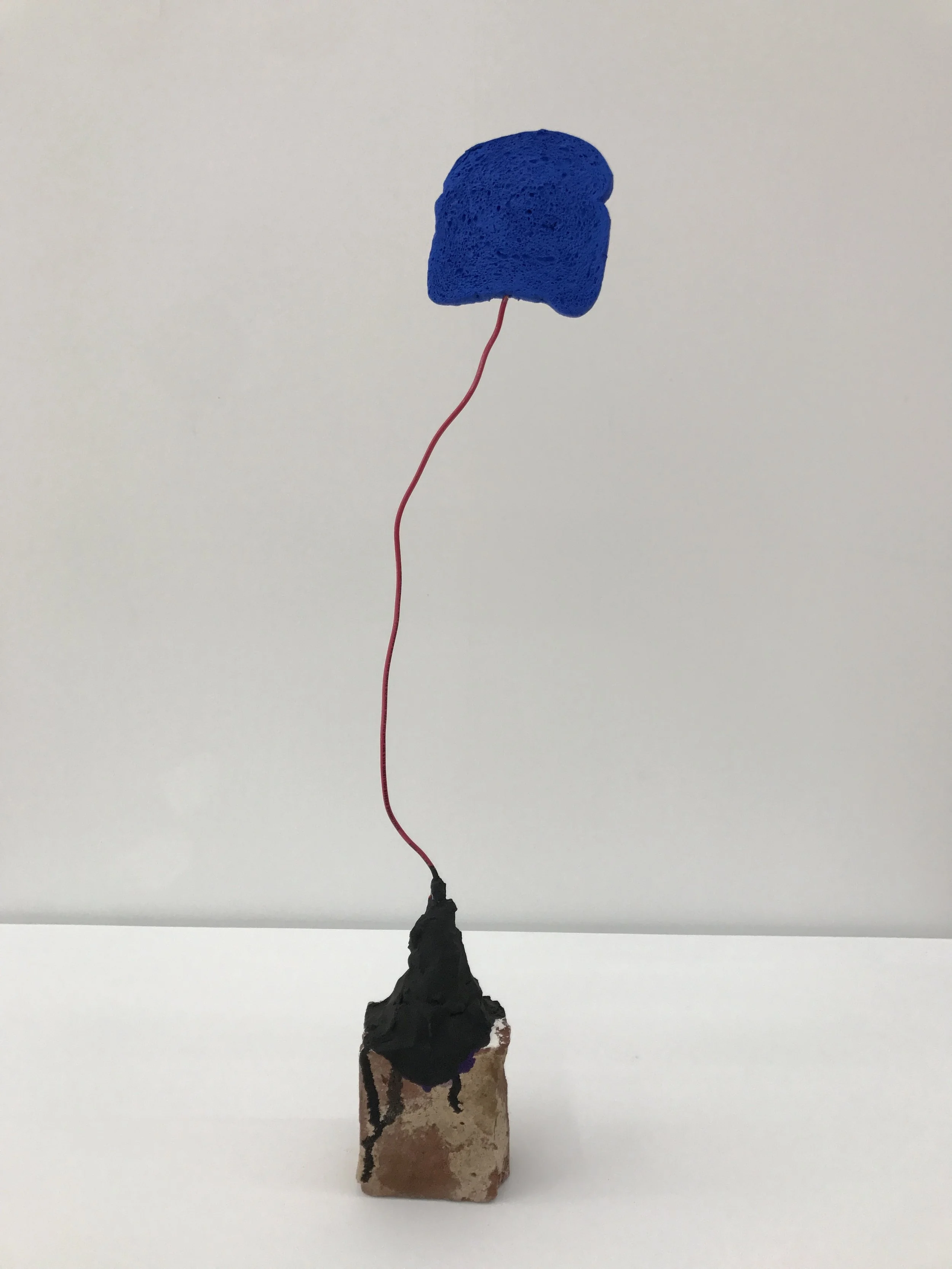 Michelle Segre, Driftloaf (Blue with Red Wire and Half Brick) , 2016