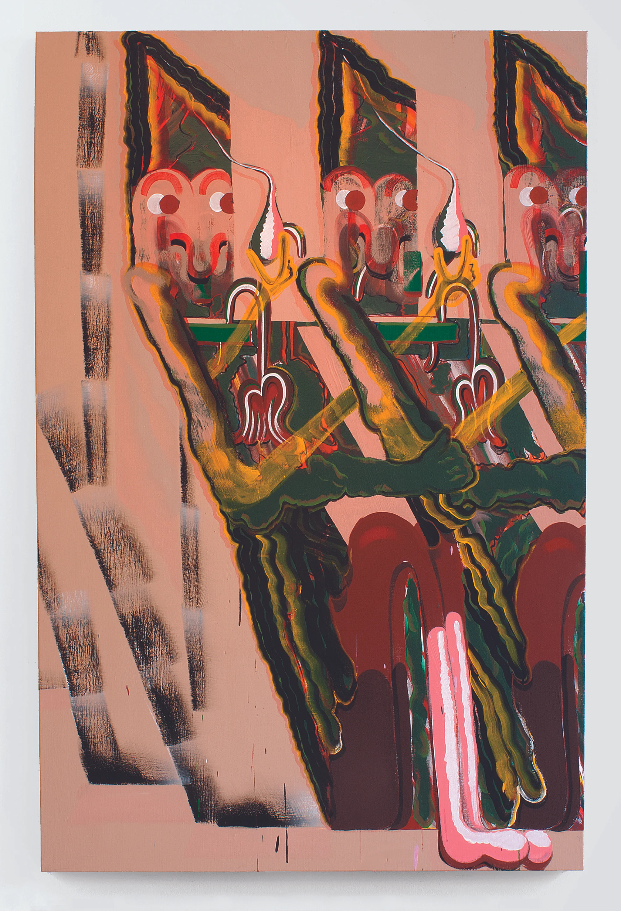 Threshold Blues (New York) , 2018, acrylic and Flashe on linen, 66 x 43 inches