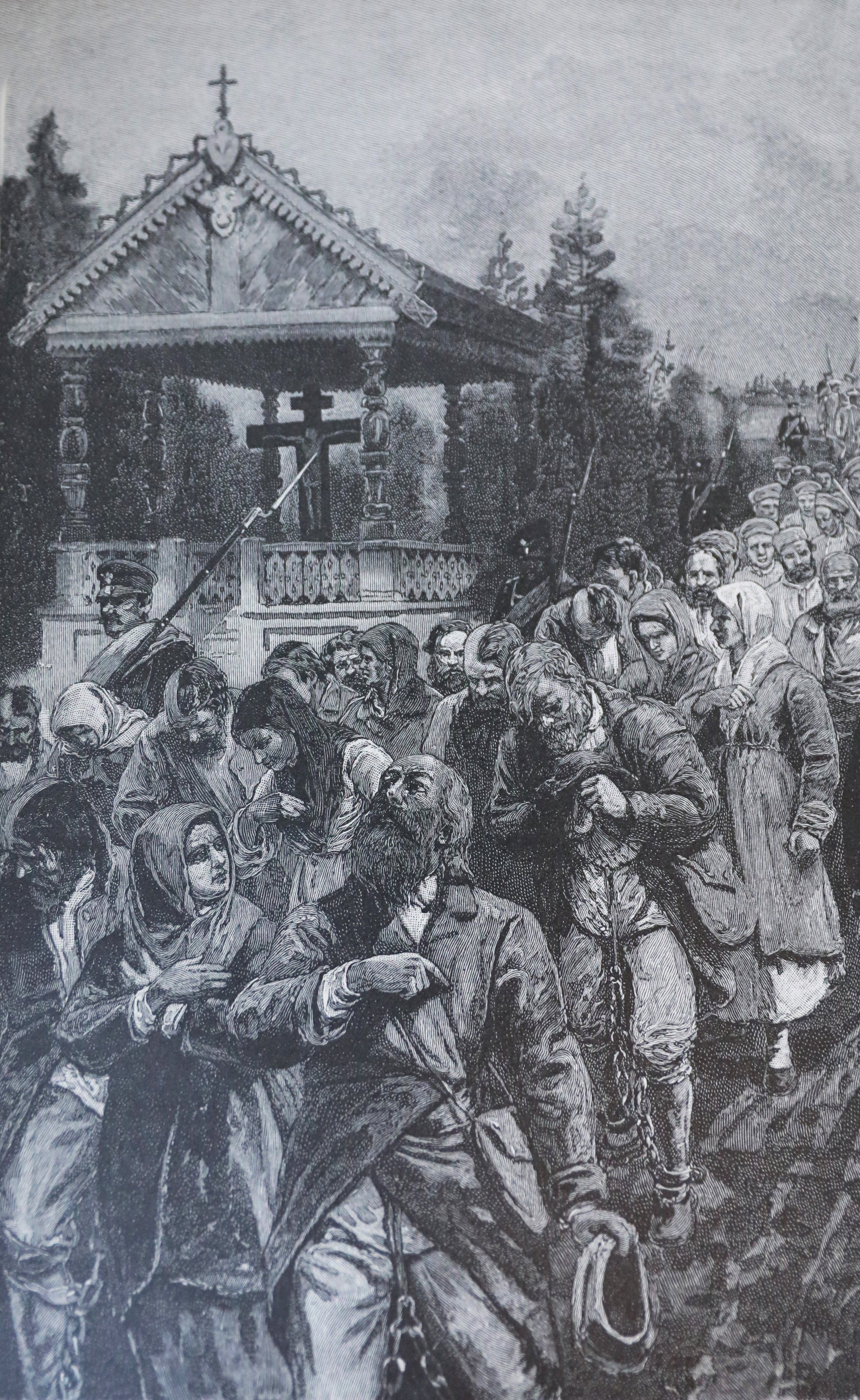 9. A convict party passing a shrine near Tomsk, 1885.jpg